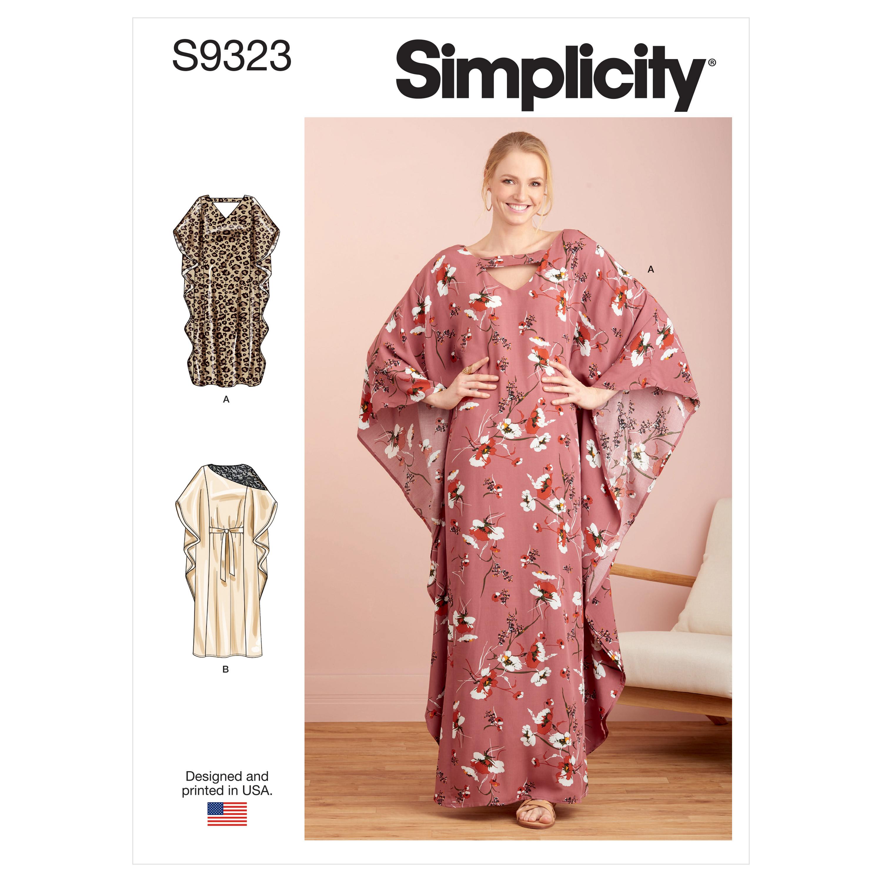 Simplicity Sewing Pattern S9323 Misses' Caftans