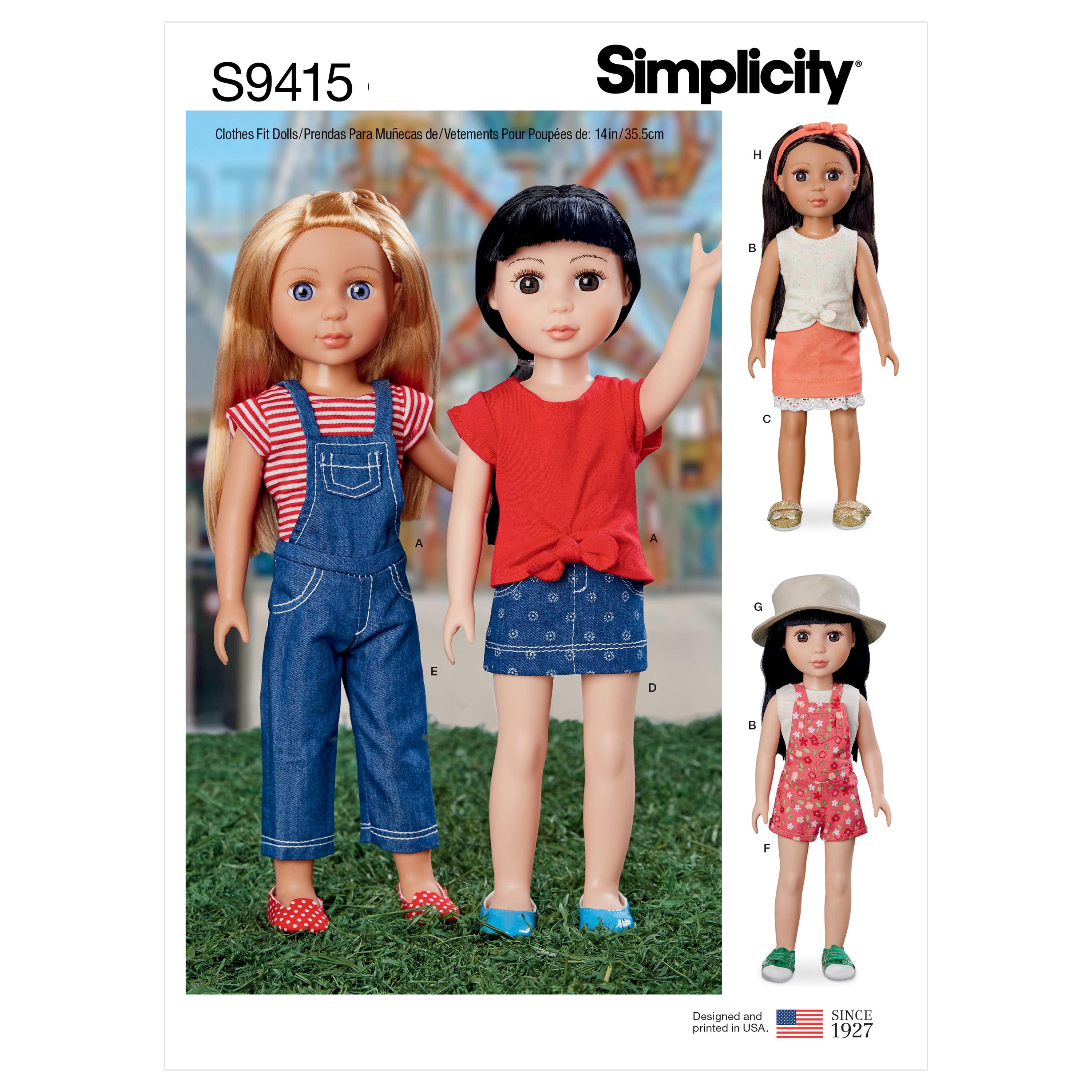 Simplicity Sewing Pattern S9415 14" Doll Clothes