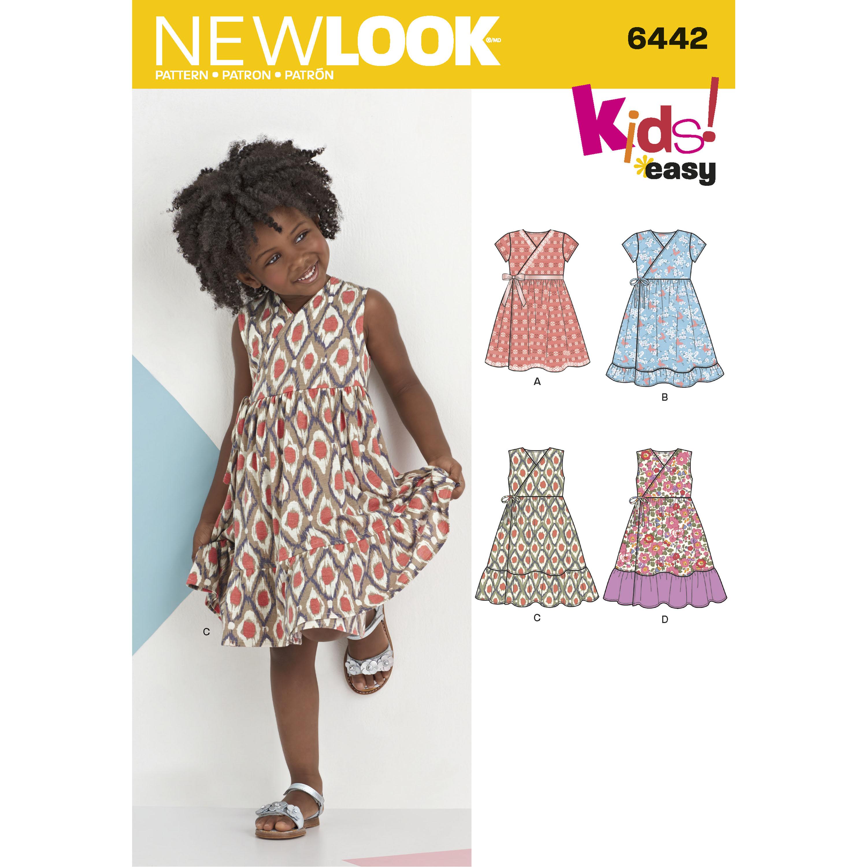 NewLook N6442 Child's Easy Wrap Dresses