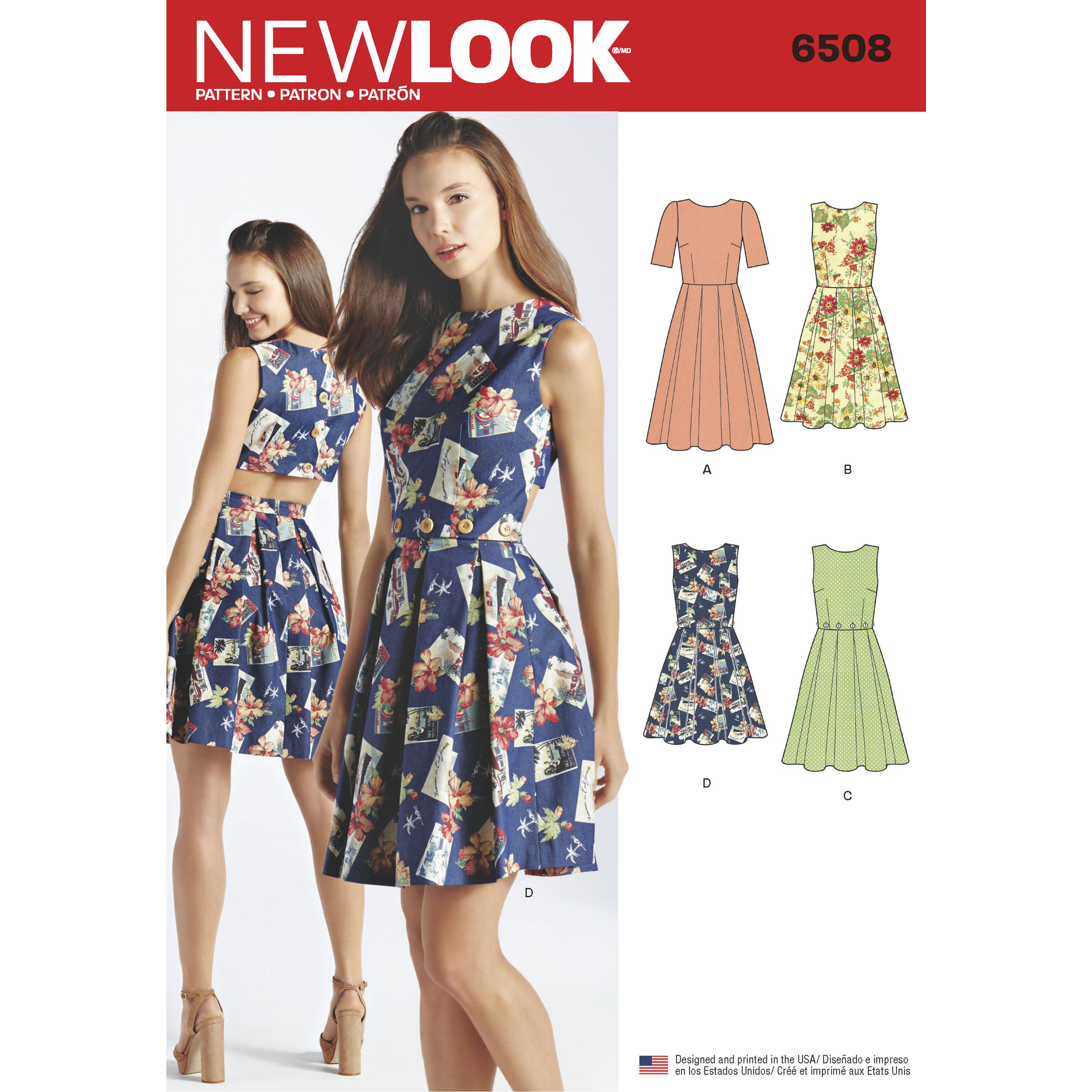 NewLook N6508 Women?s   Dress with Open or Closed Back Variations
