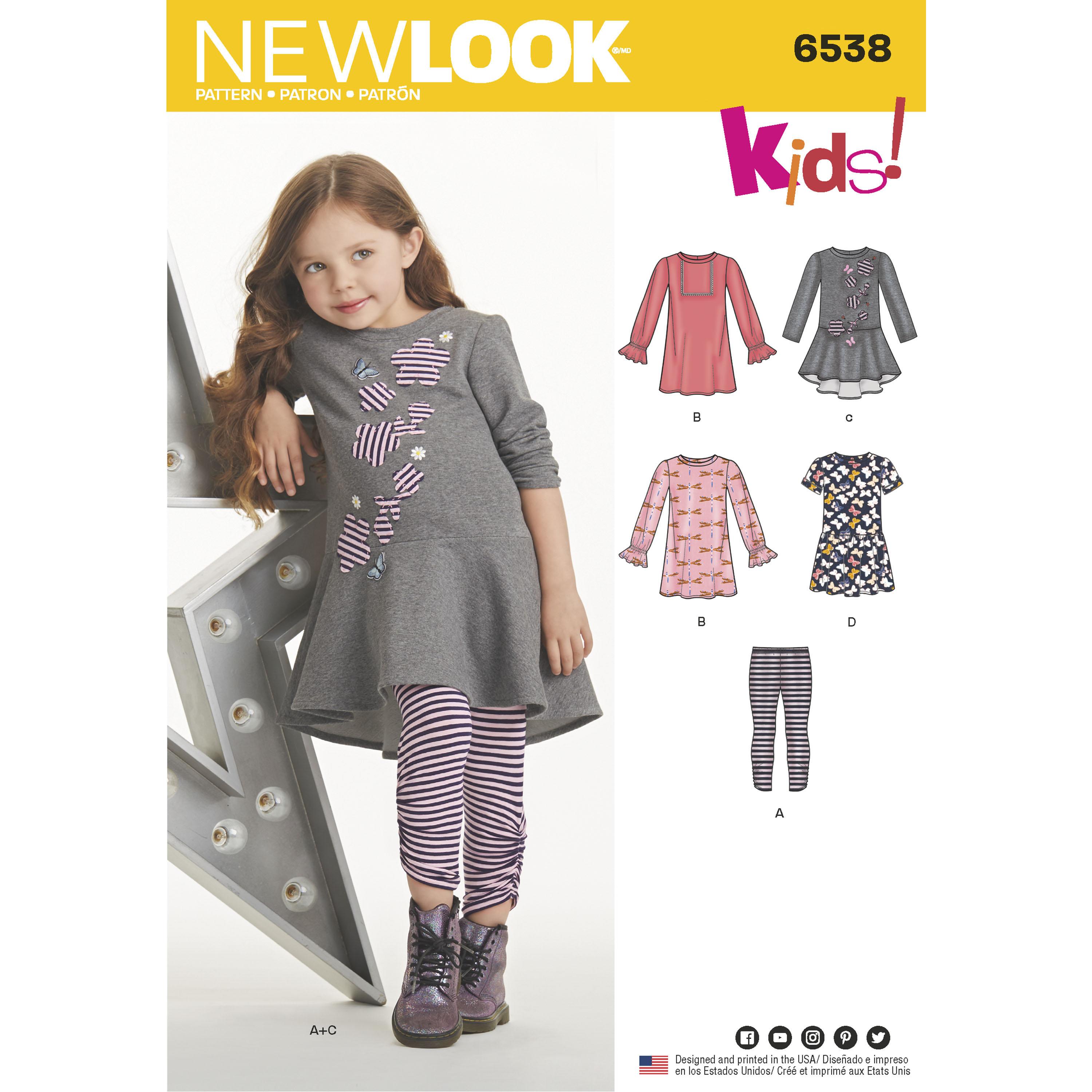 NewLook N6538 Child's Knit Leggings and Dresses