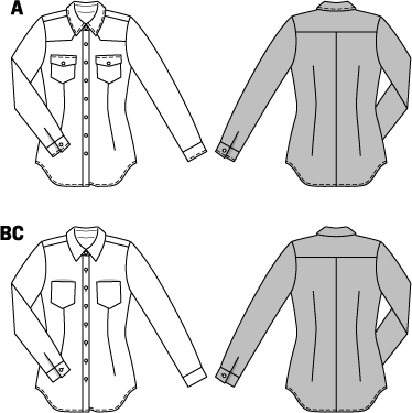 Burda B6849 Top, Shirt & Blouse Sewing Pattern