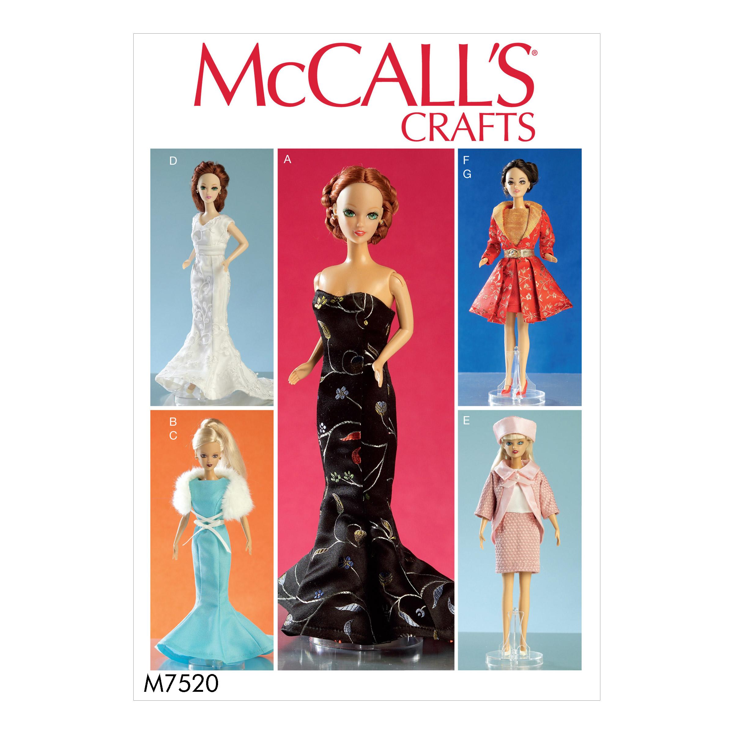 McCalls M7520 Crafts Dolls & Toys