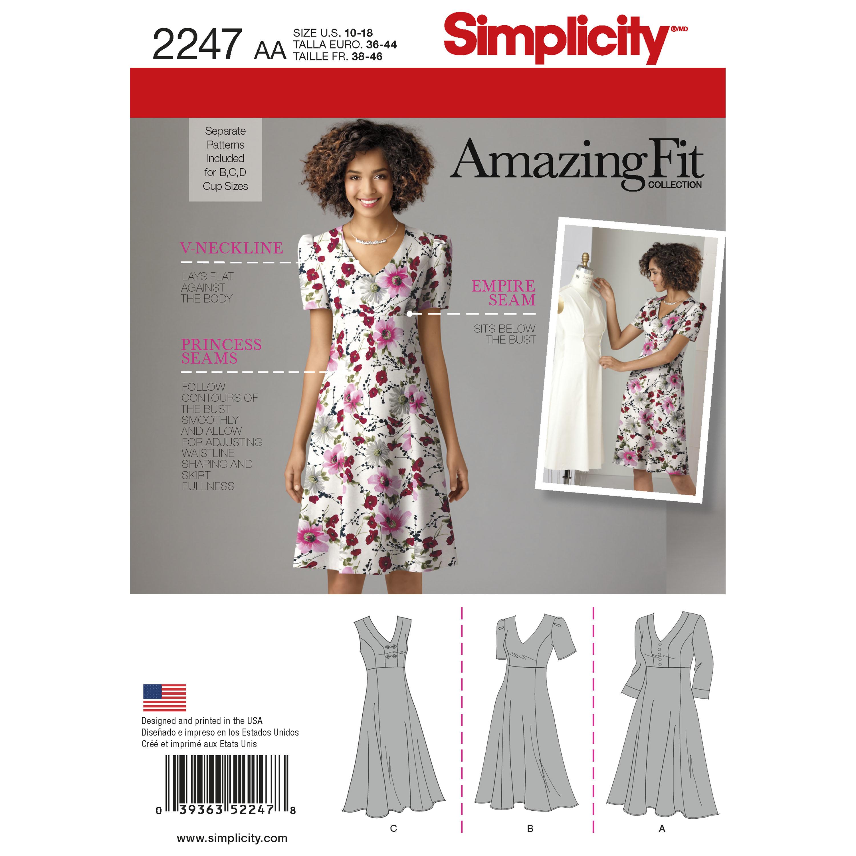 Simplicity S2247 Women's & Plus Size Amazing Fit Dresses