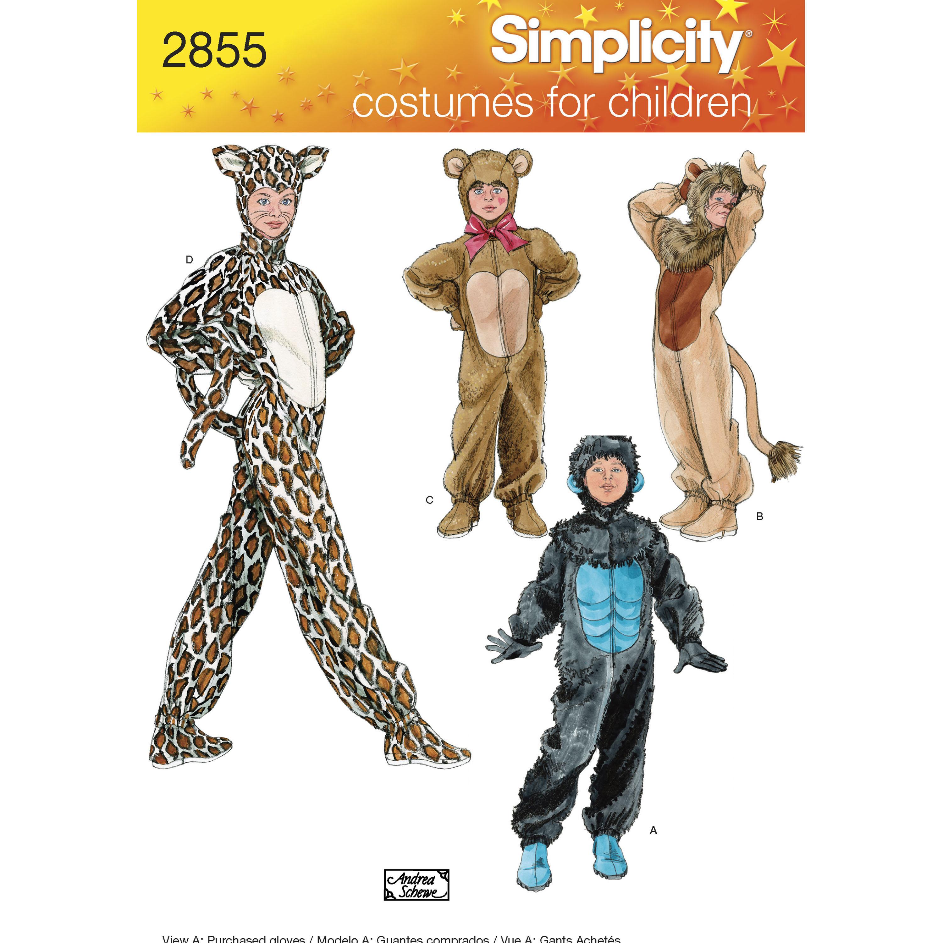Simplicity S2855 Child, Boy & Girl Costumes