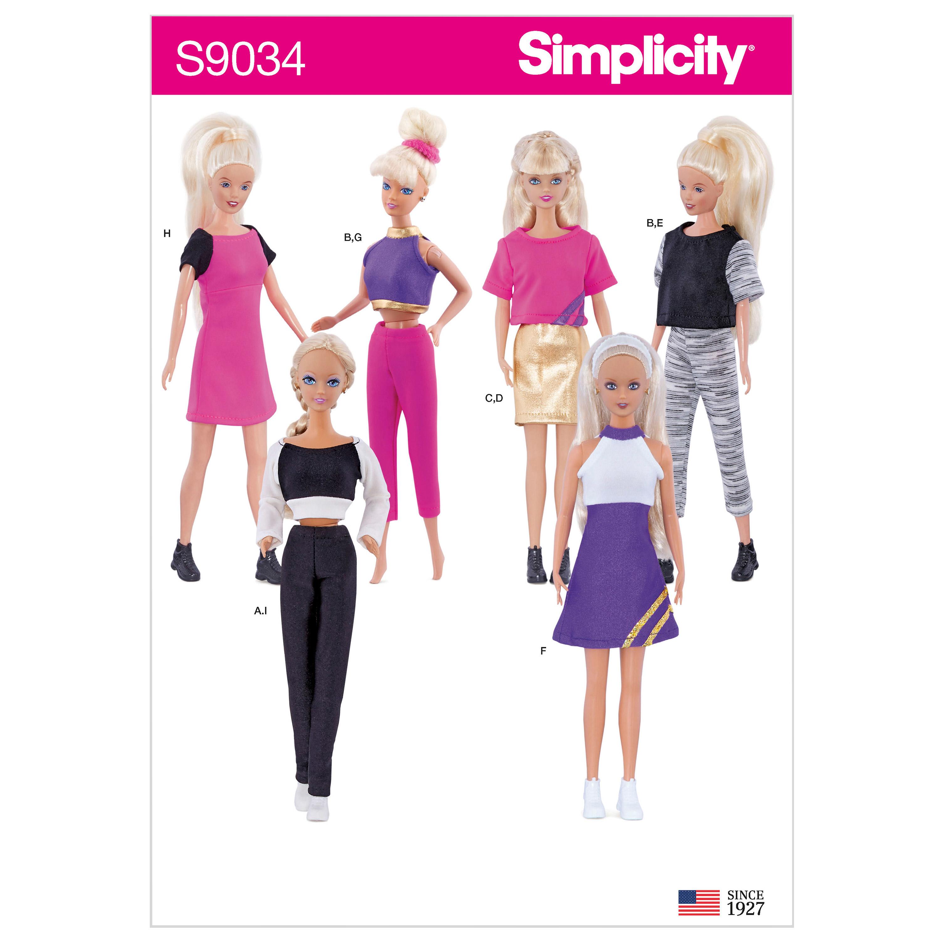 Simplicity S9034 11 1/2" Doll Clothes