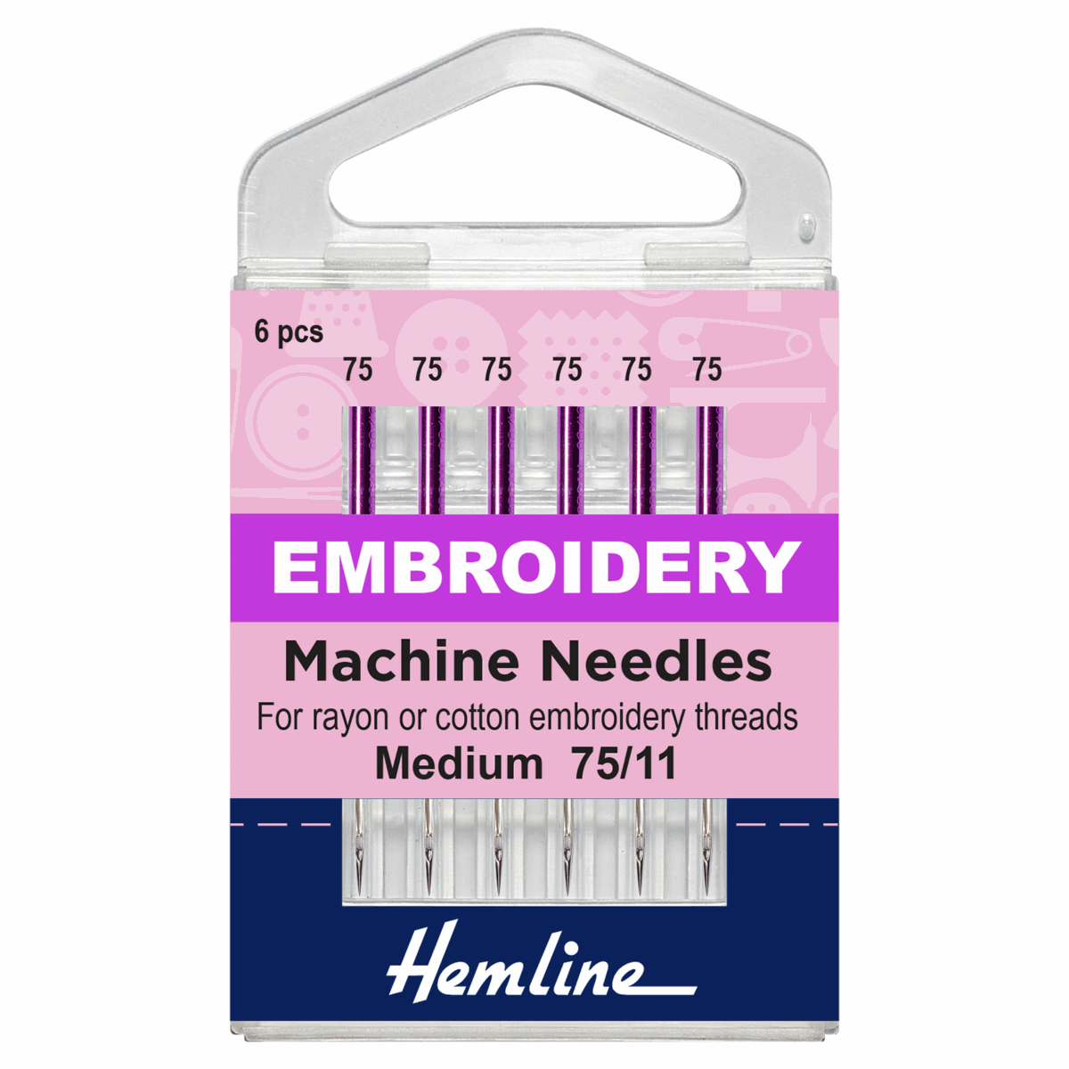 Sewing Machine Needles: Embroidery: Fine 75/11