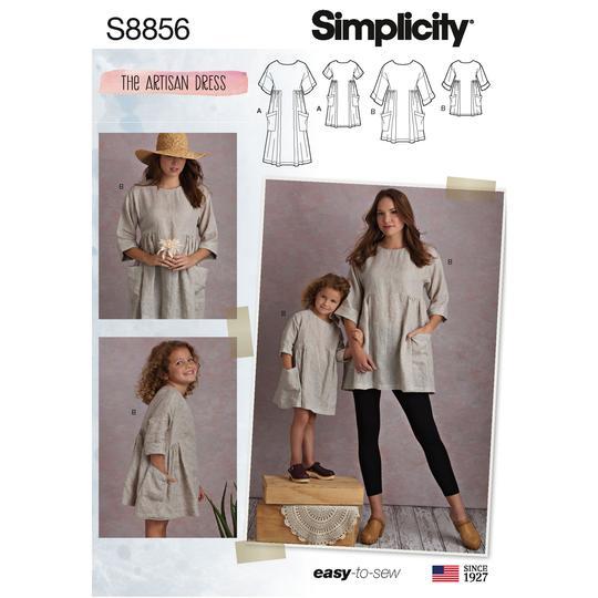 Simplicity S8856  Child's and Misses' Dress and Tunic
