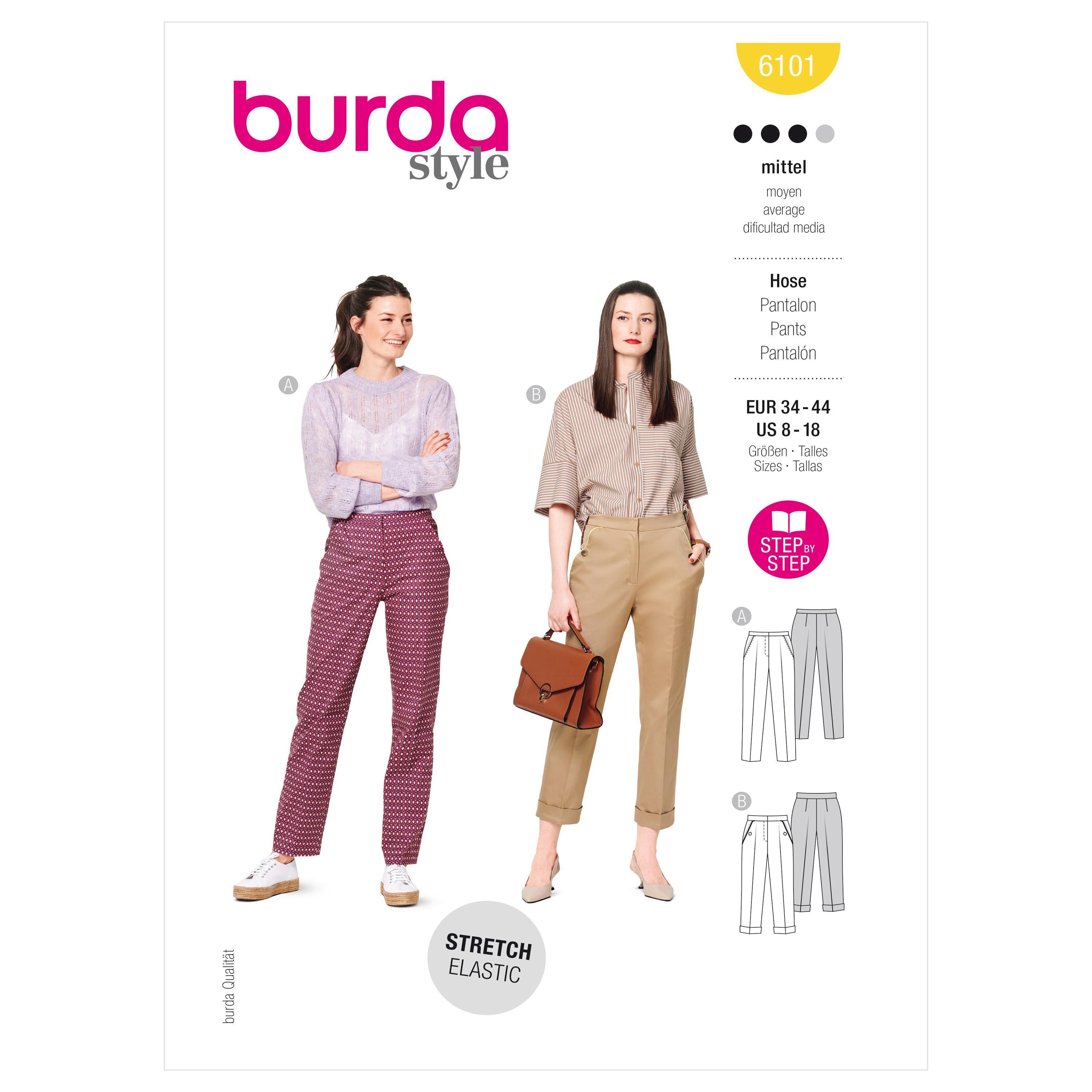 Burda Style Pattern 6101 Misses' Trousers and Pants