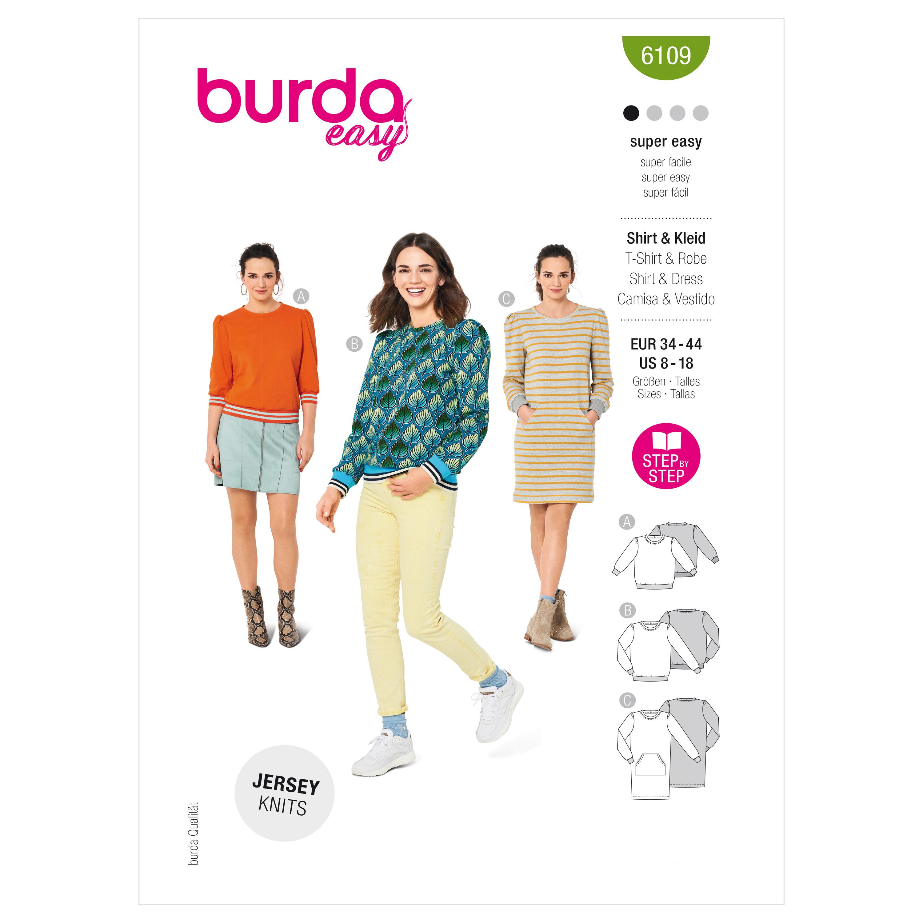 Burda Style Pattern 6109 Misses' Sweatshirt
