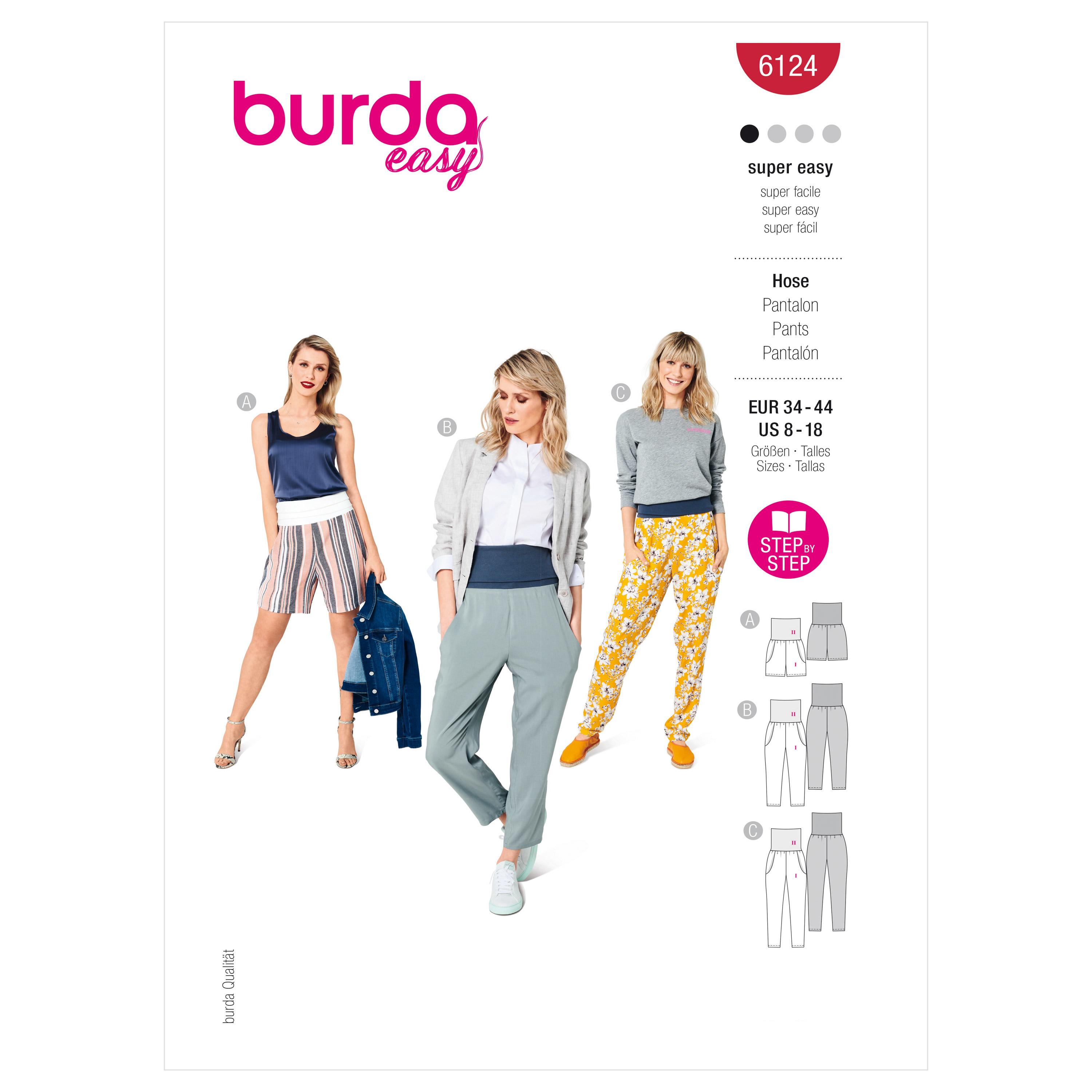 Burda Style Pattern 6124 Misses' Trousers and Pants