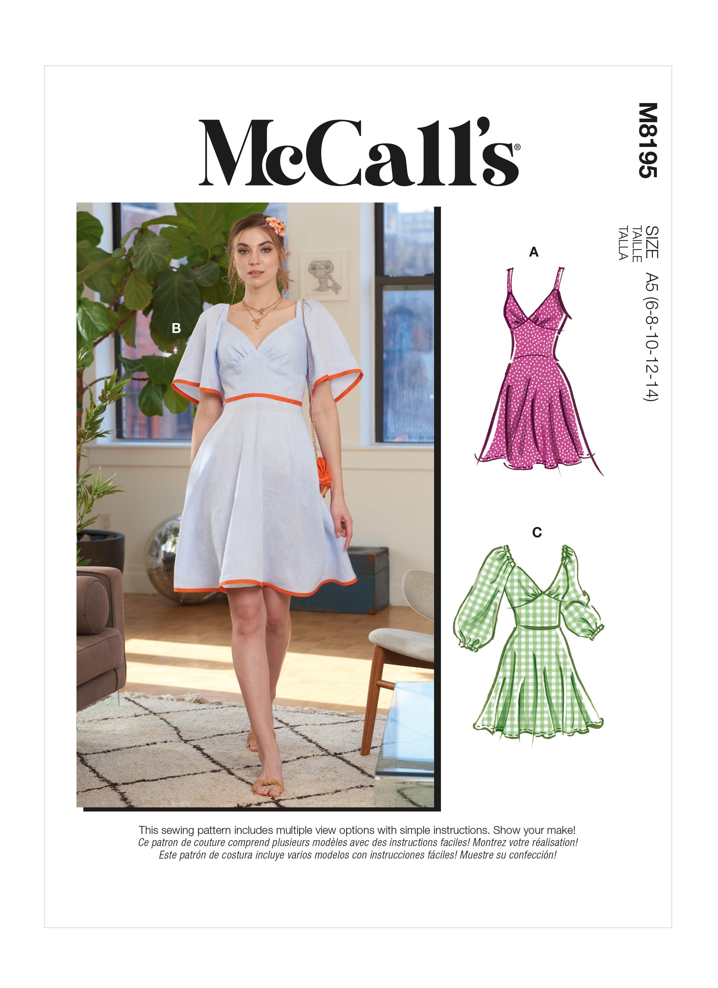 McCalls M8195 Misses' Dresses