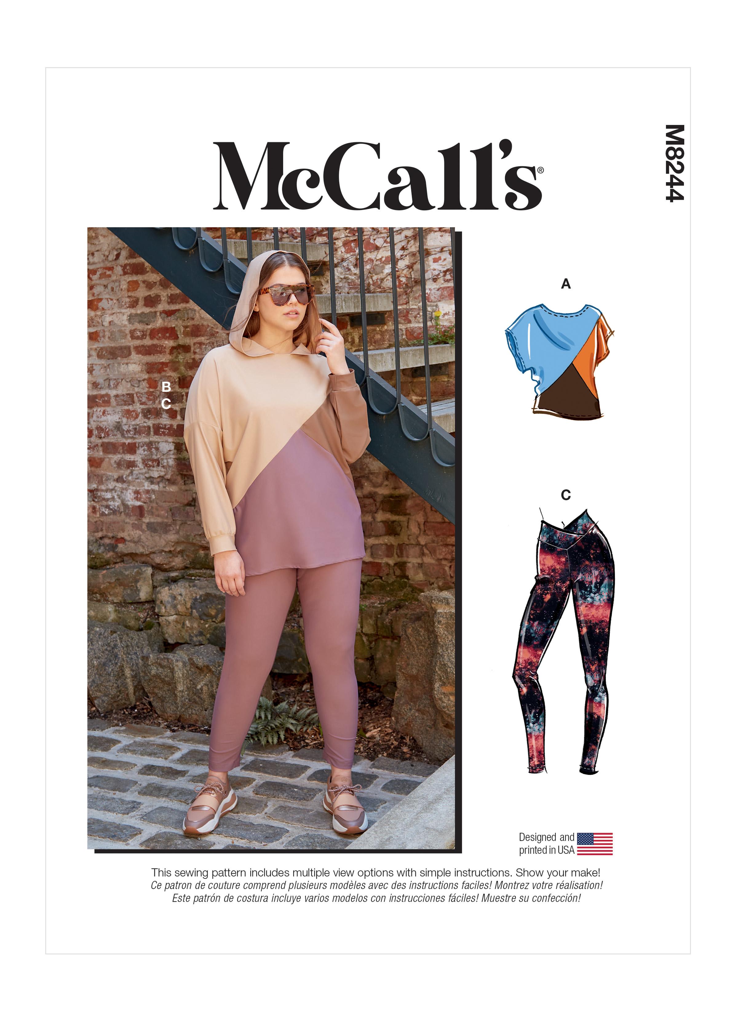 McCalls M8244 Misses' and Women's Tops and Leggings