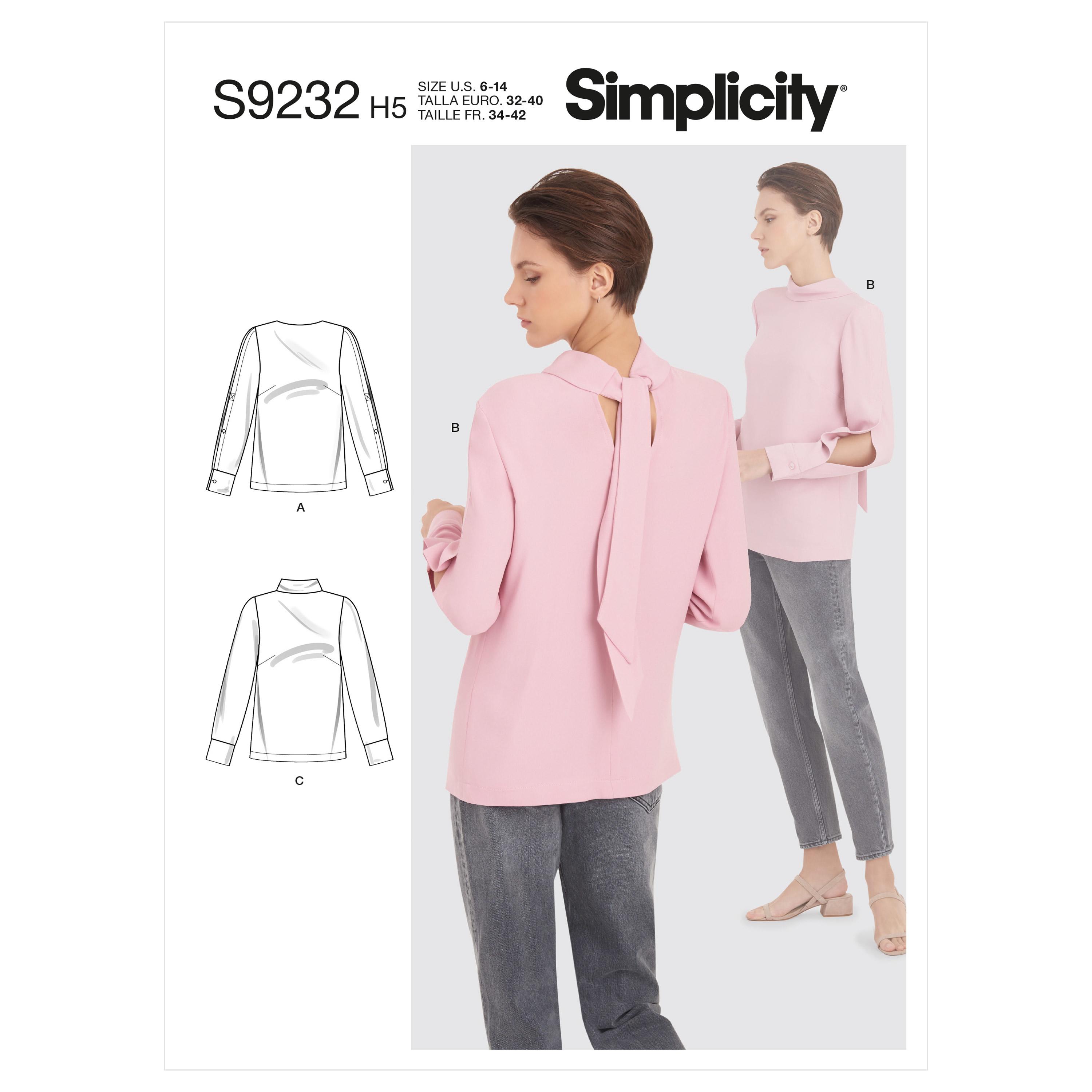 Simplicity Sewing Pattern S9232 Misses' Tops