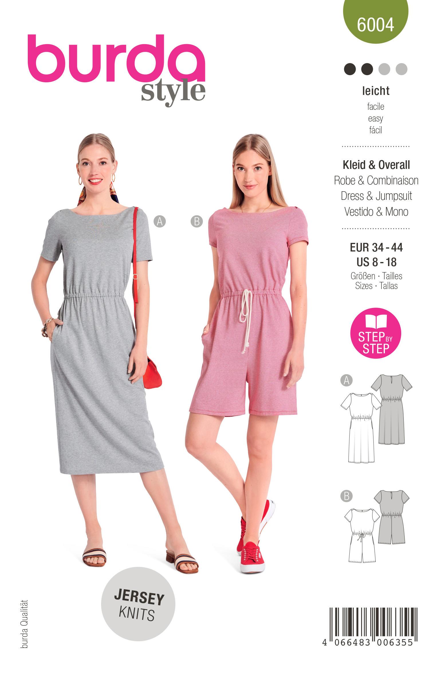 Burda BD6004 Dress / Jumpsuit Sewing Pattern