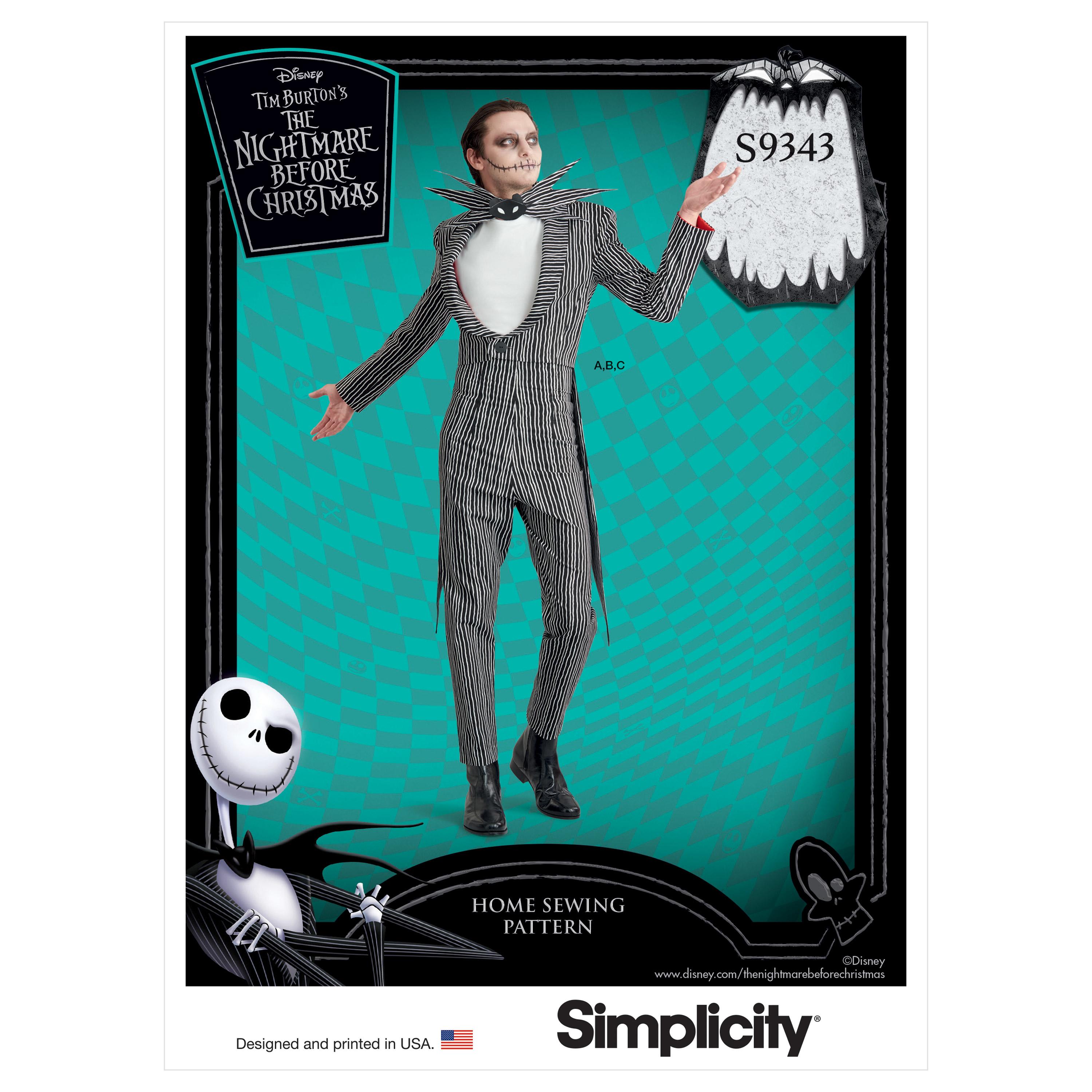 Simplicity Sewing Pattern S9343 Men's Costume and Knit Face Mask