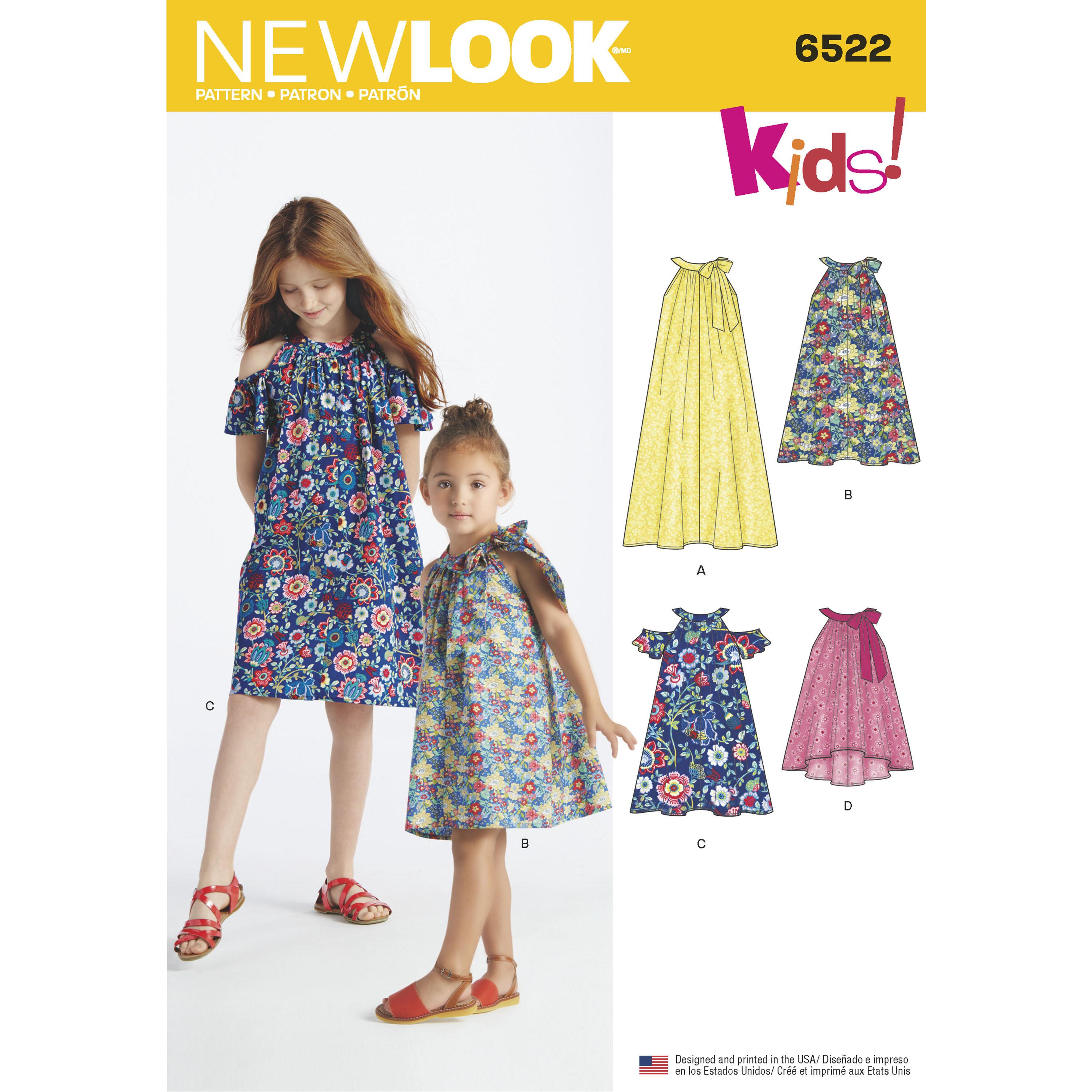 NewLook N6522 Child's and Girls' Dresses and Top