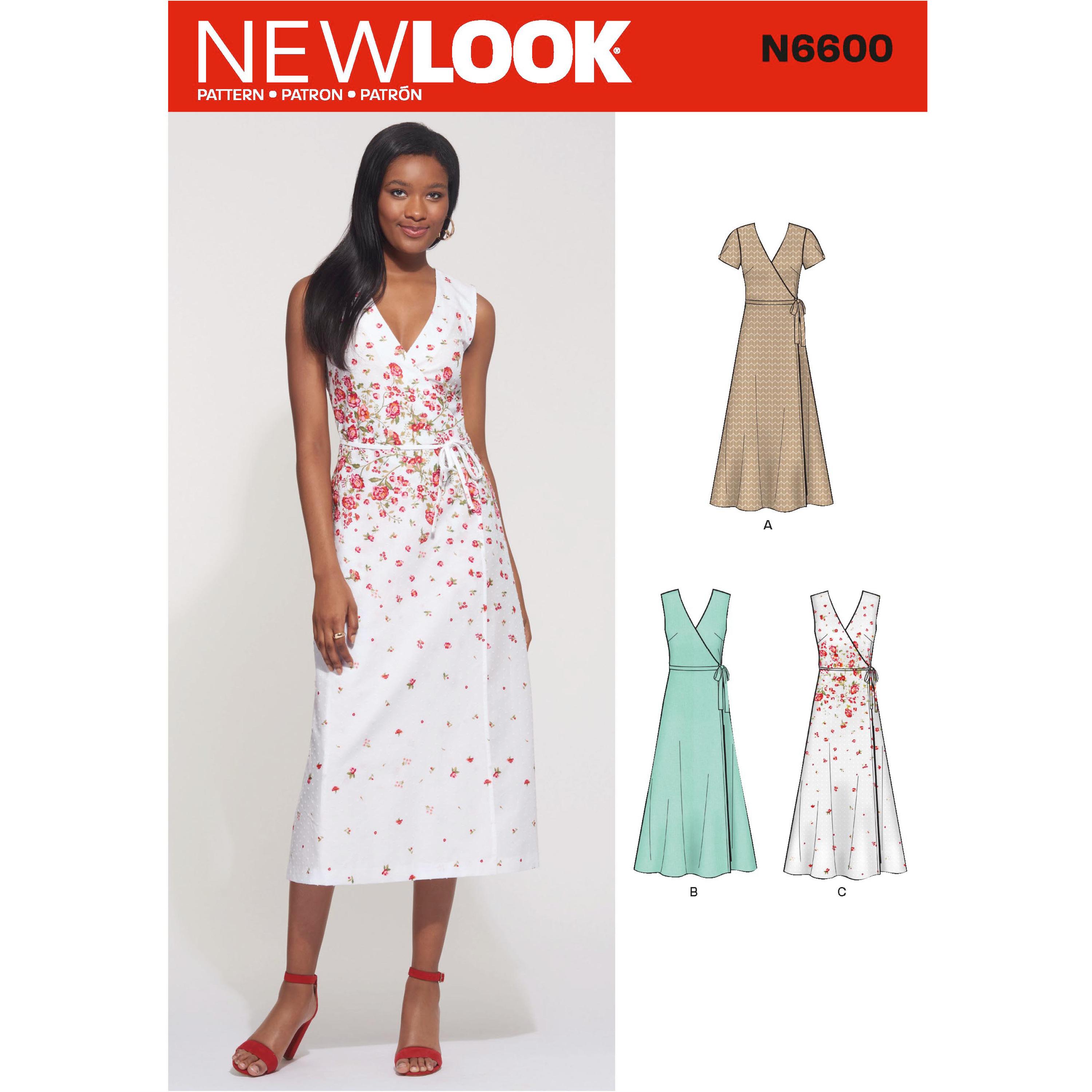 NewLook Sewing Pattern N6600 Misses' Wrap Dress