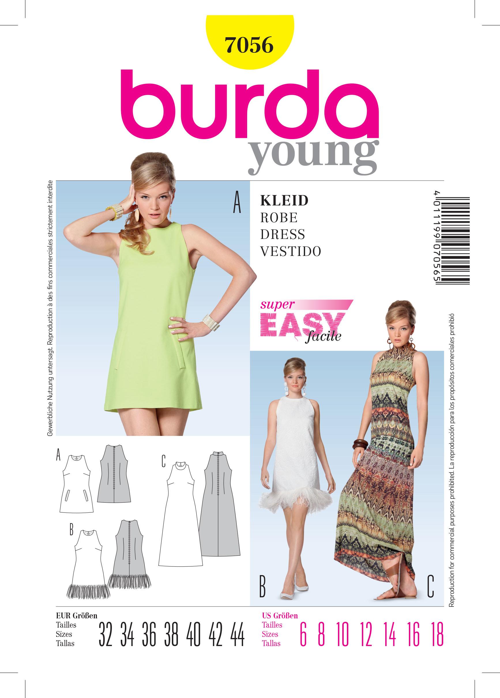 Burda B7056 Dress Sewing Pattern