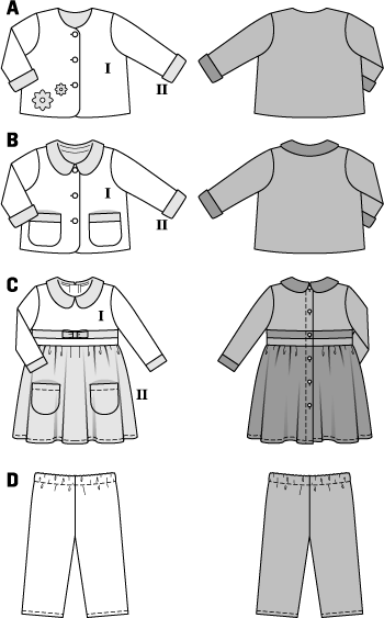 Burda B9422 Baby Sewing Pattern