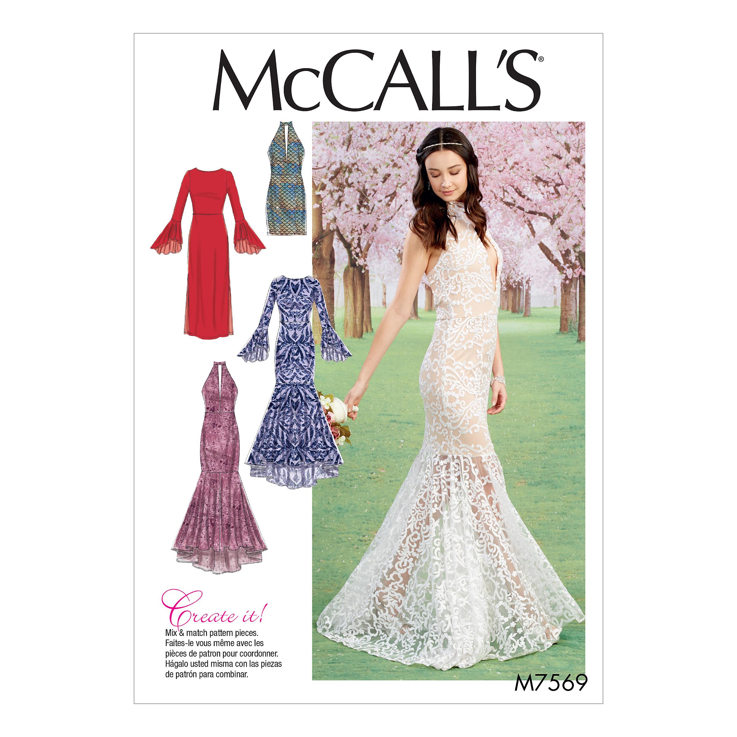 McCalls M7569 Misses Dresses, Misses Prom, Evening & Bridal