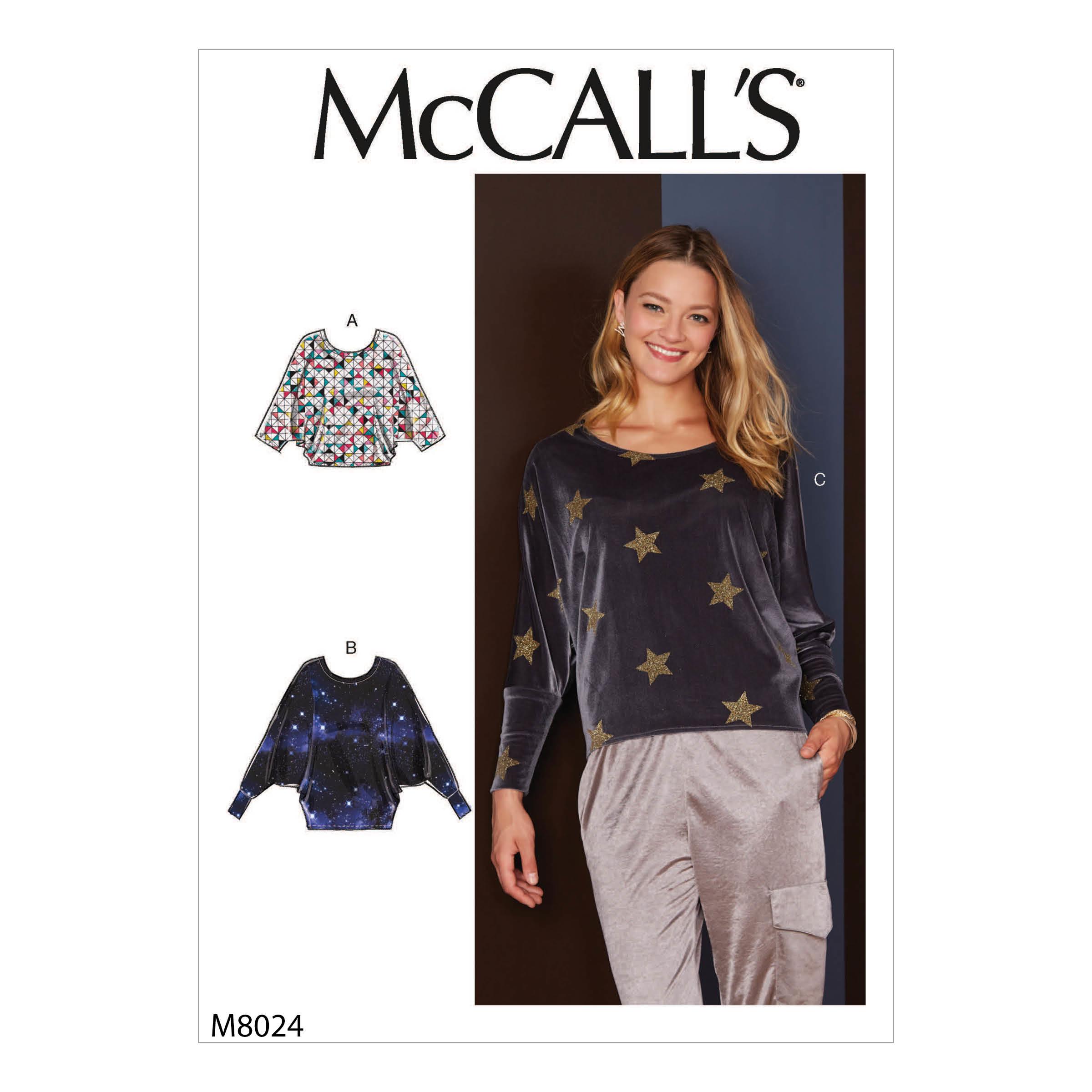 McCalls M8024 Misses Tops