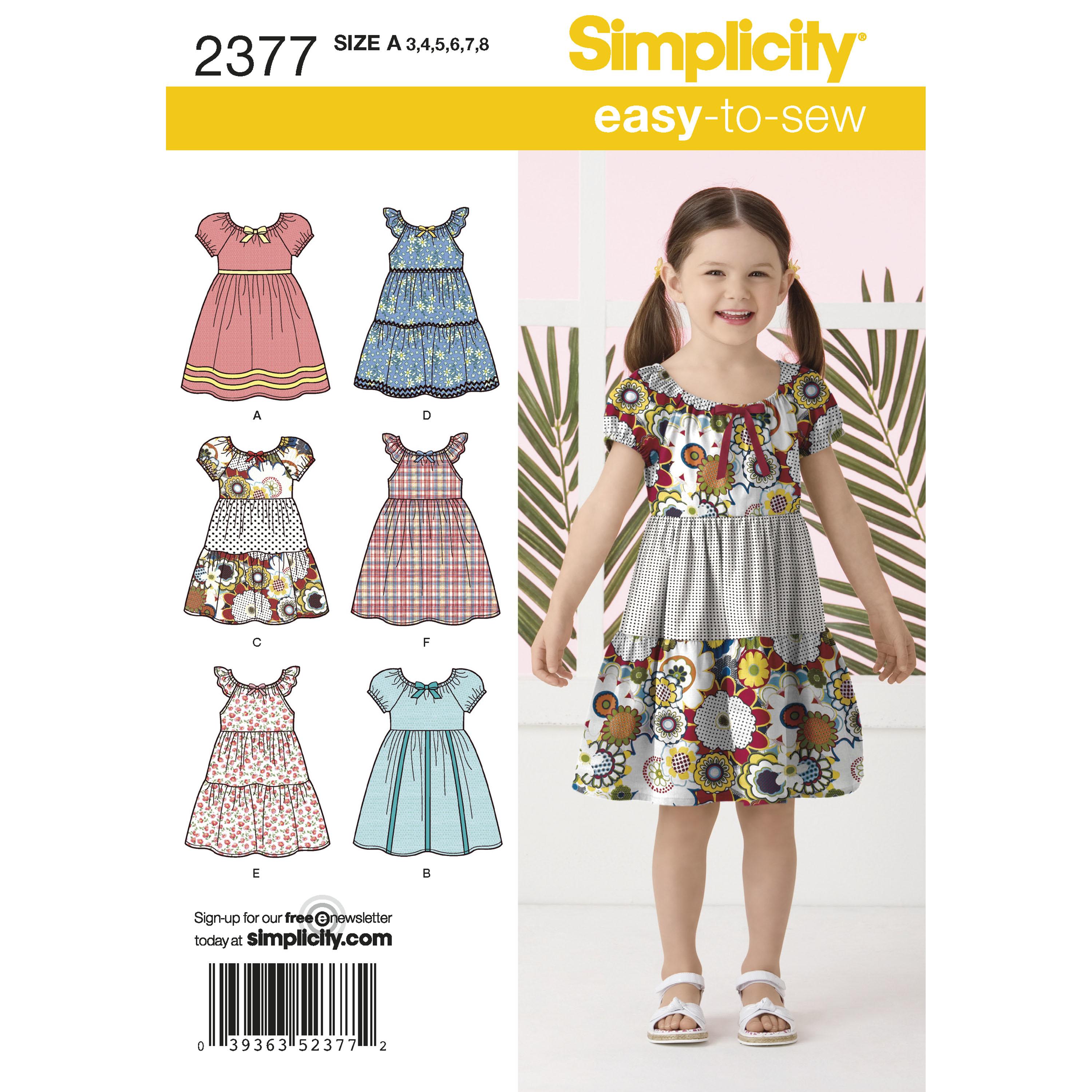Simplicity S2377 Child's Dresses