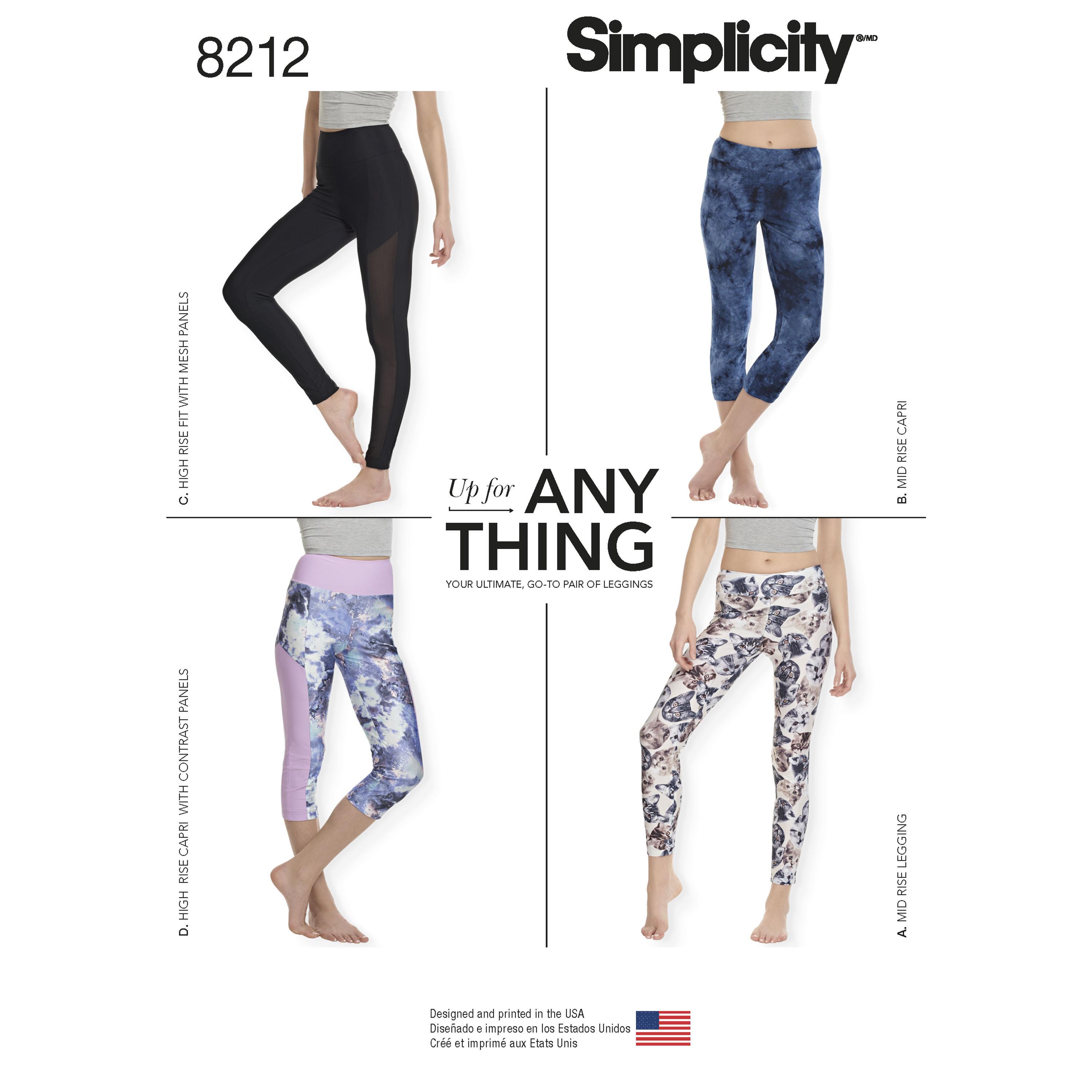Simplicity S8212 Women's Knit Leggings