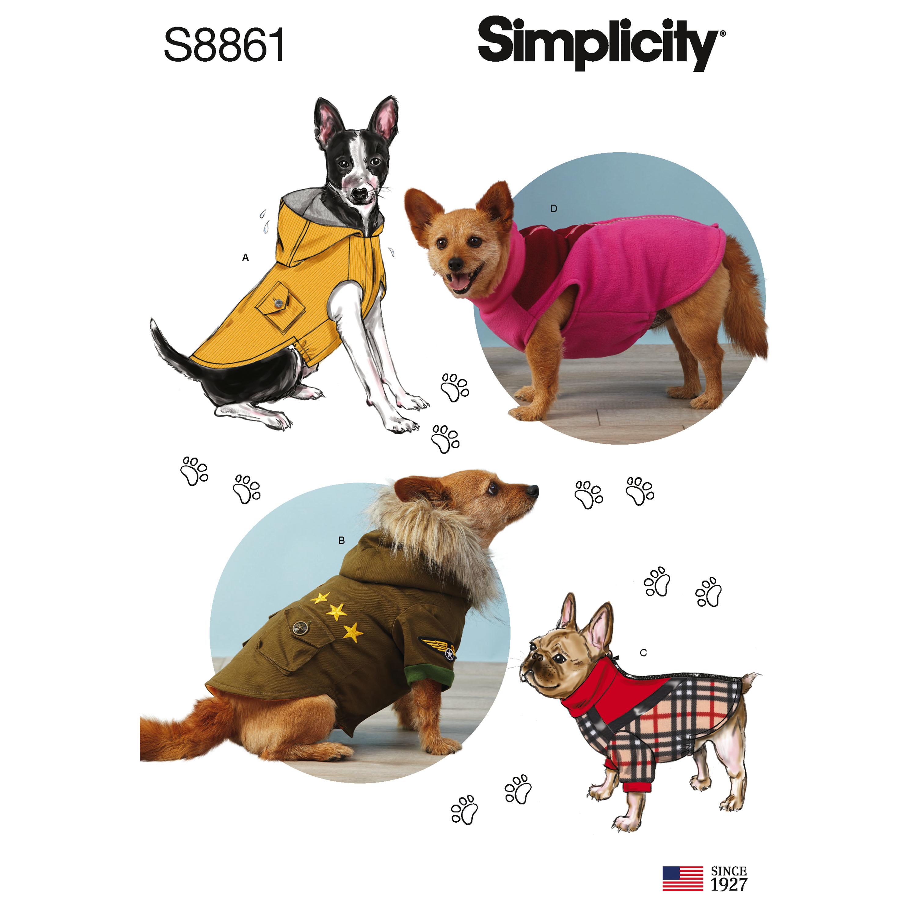 Simplicity S8861 Dog Coats