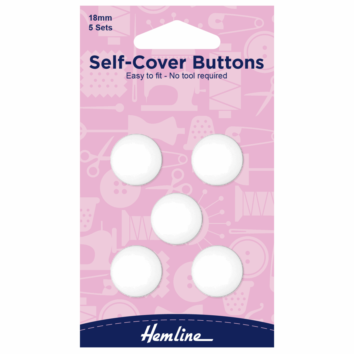 Self-Cover Buttons: Nylon: 19mm