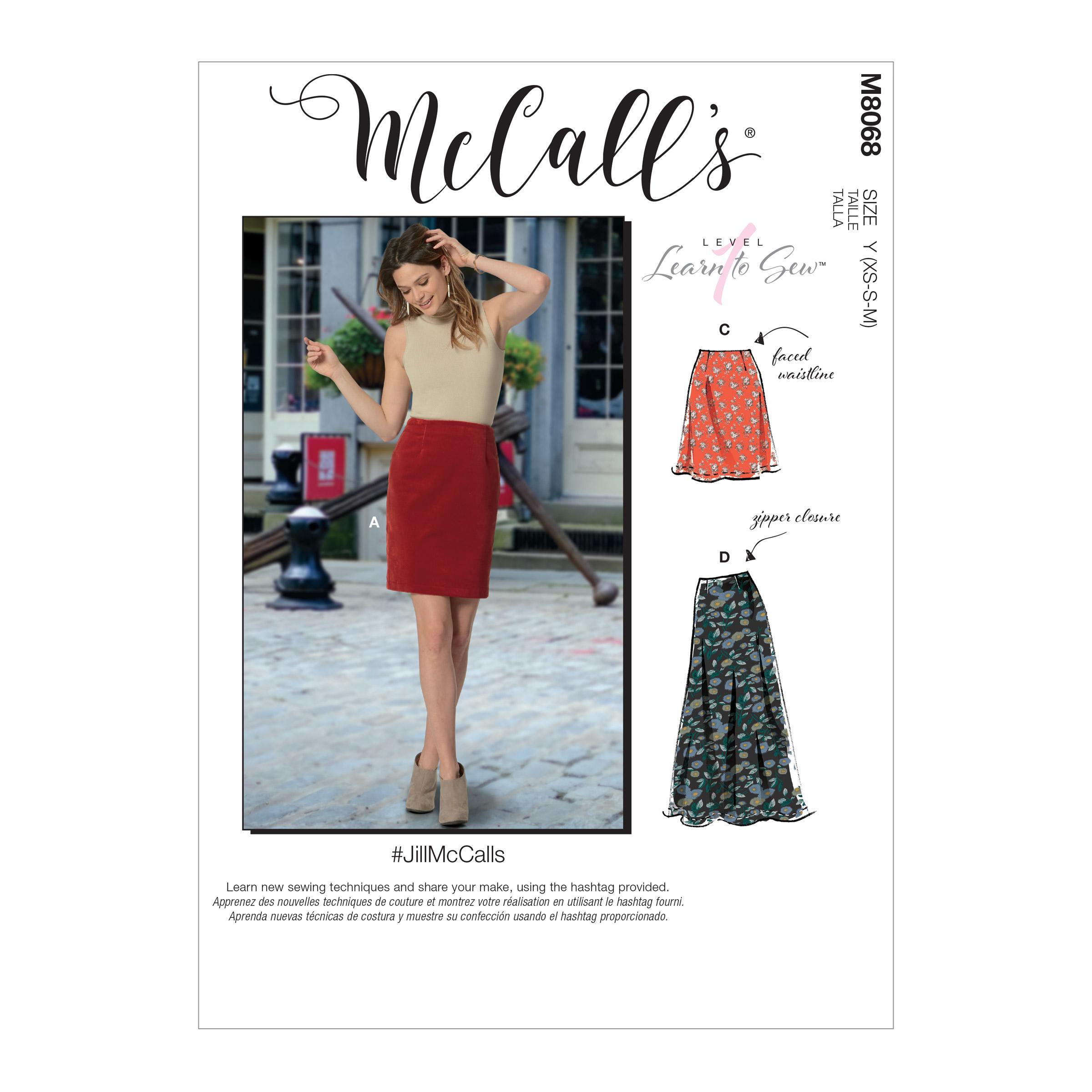 McCalls M8068 Misses Skirts