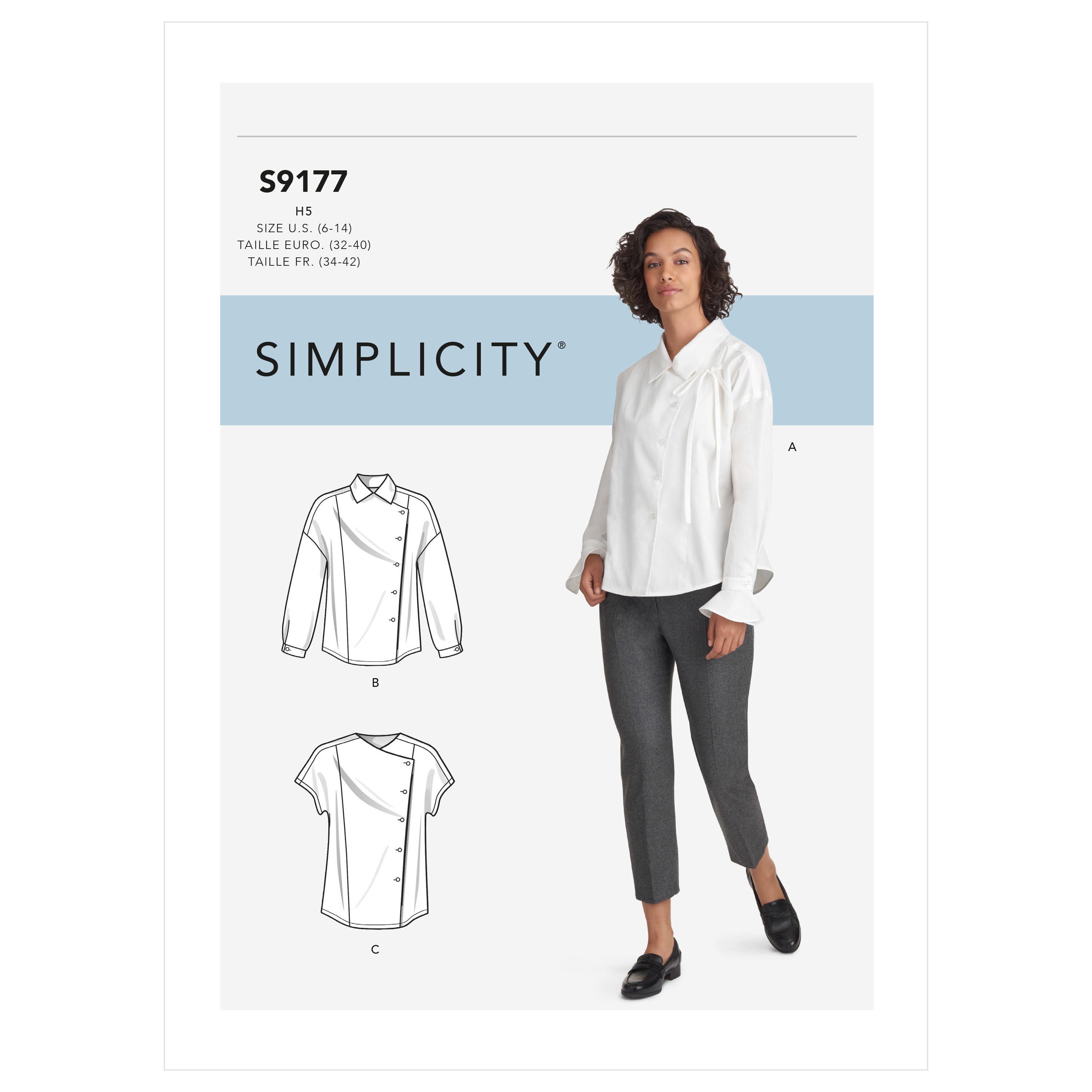 Simplicity Sewing Pattern S9177 Misses' Tops