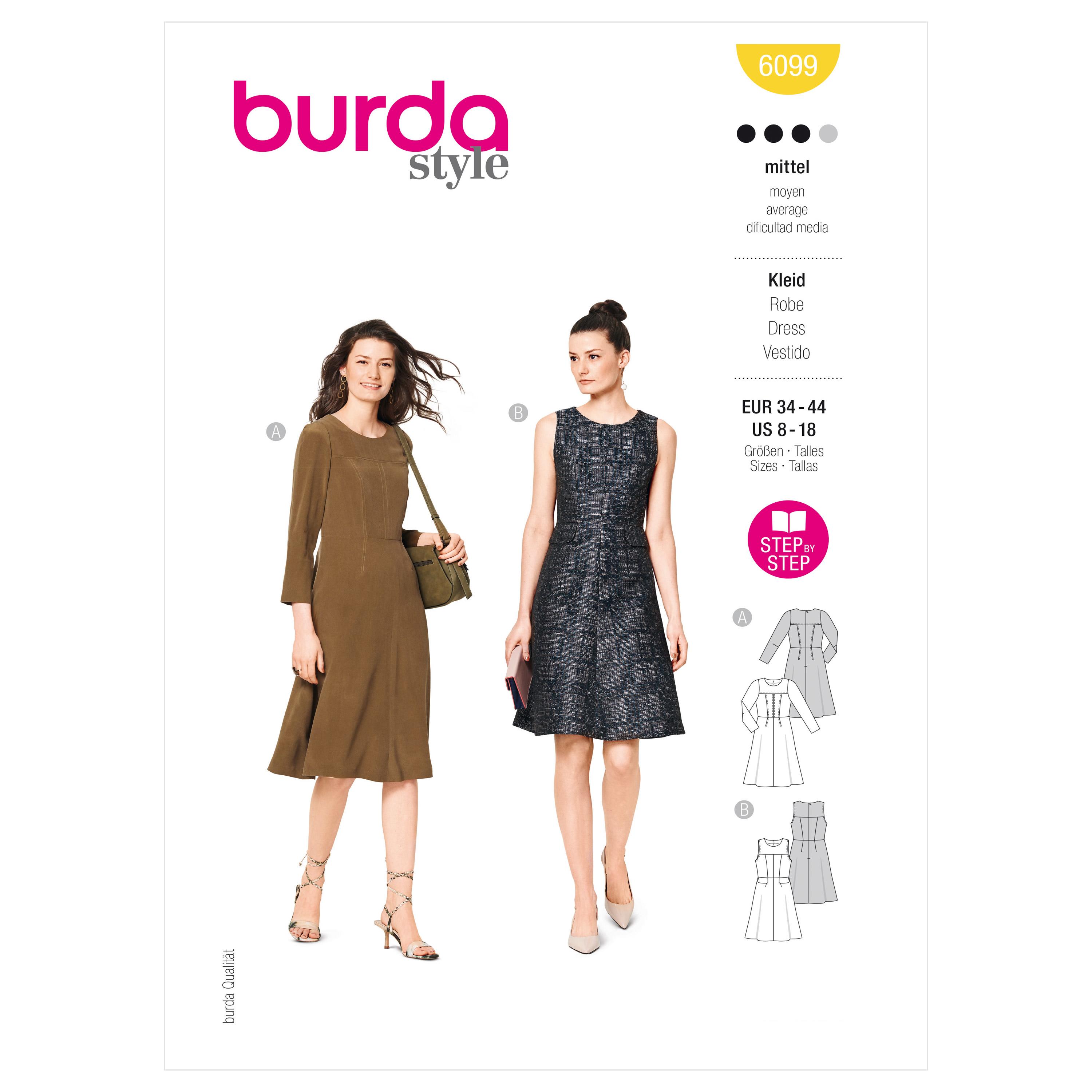 Burda Style Pattern 6099 Misses' Dress