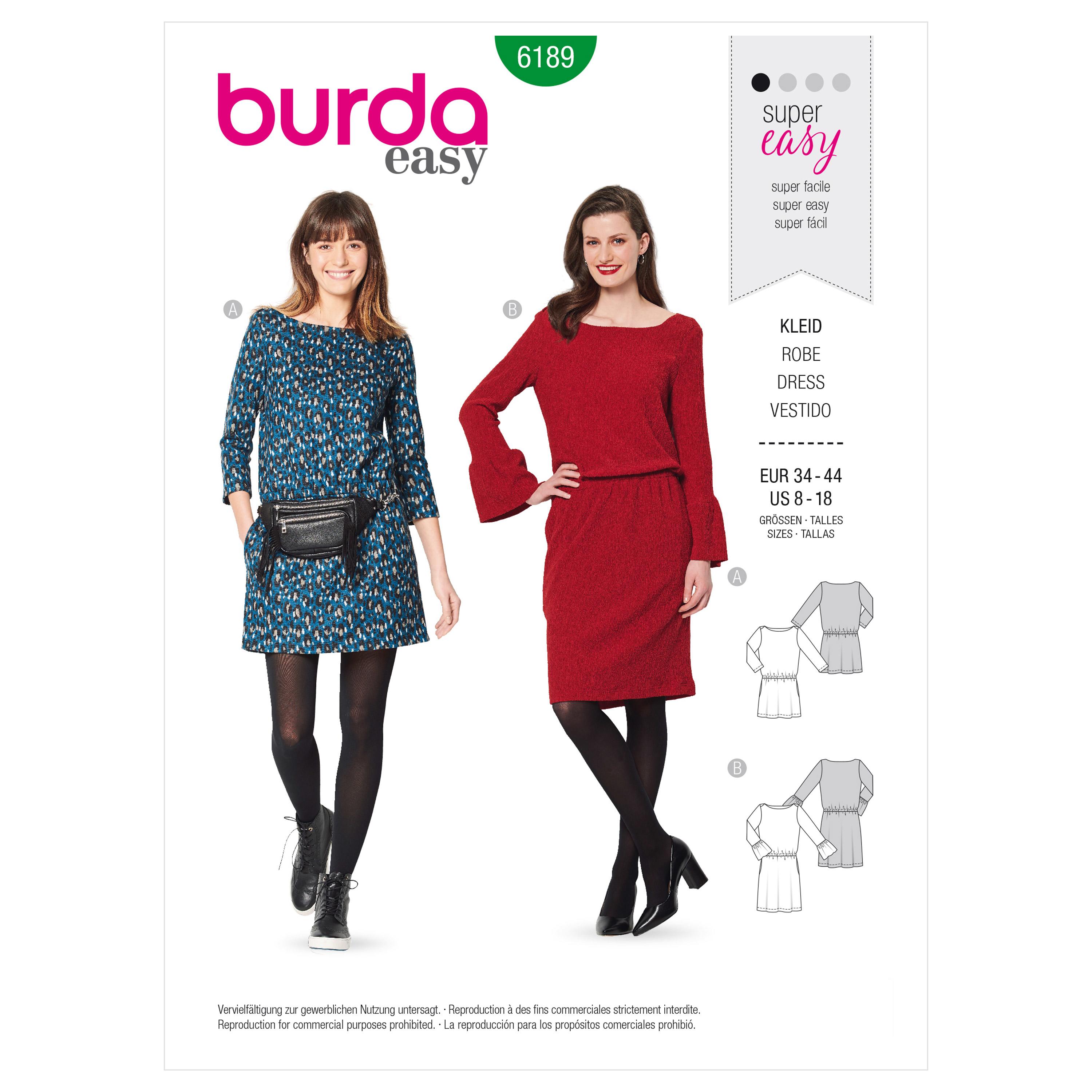 Burda Style Pattern 6189 Misses' Dress ? Scoop neckline