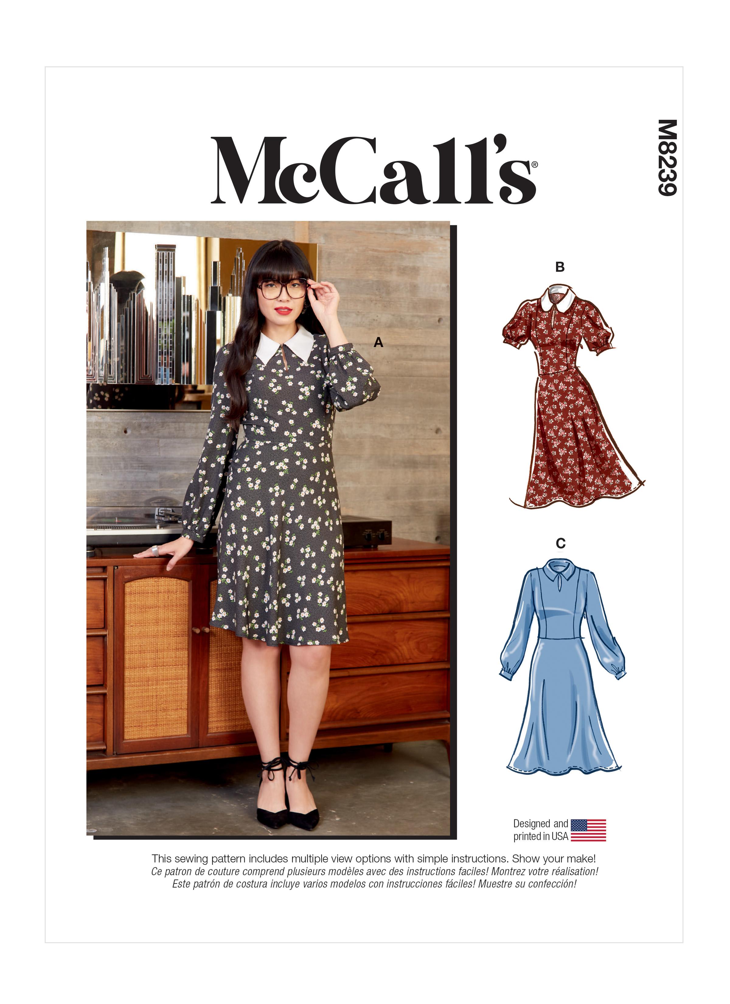 McCalls M8239 Misses' Dresses