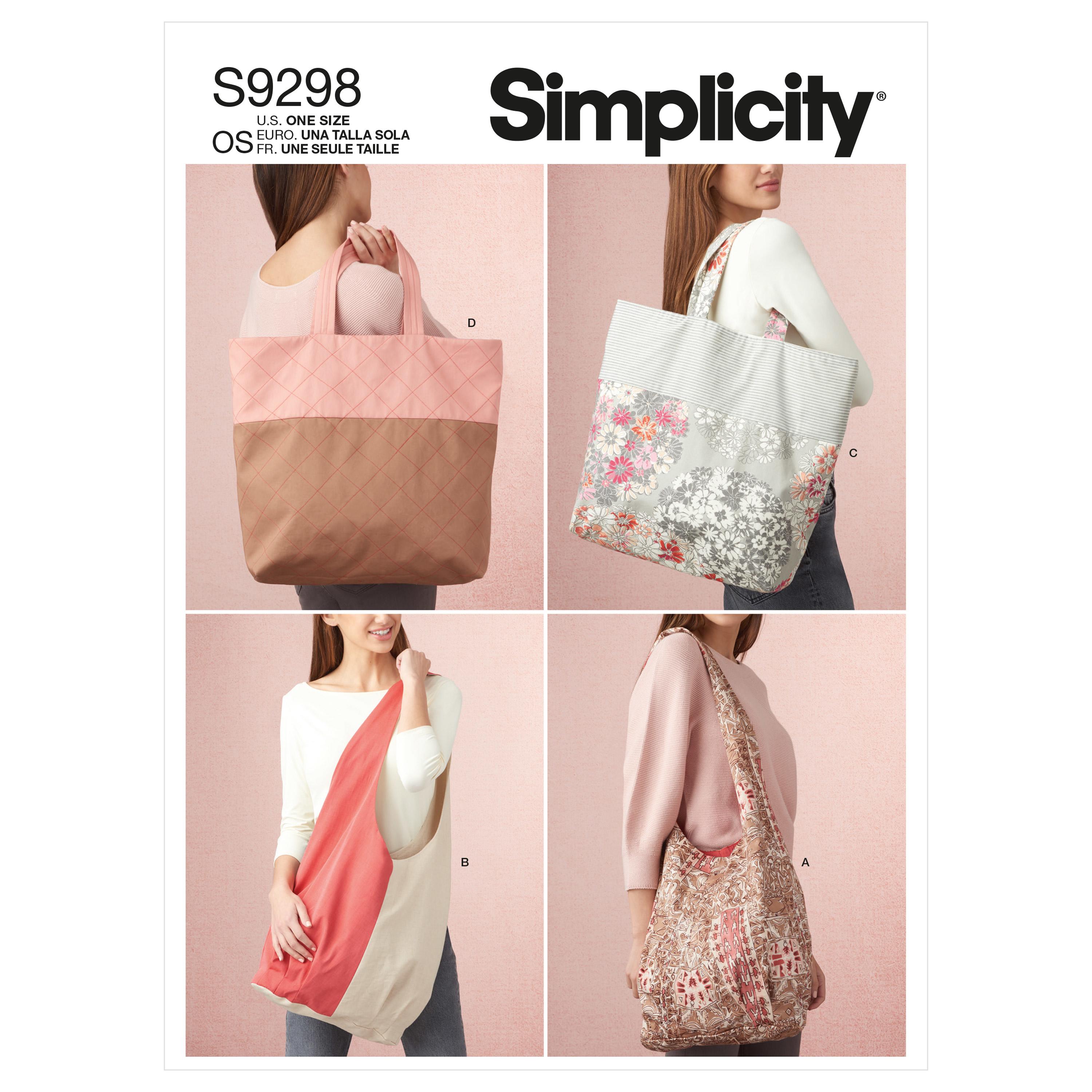 Simplicity Sewing Pattern S9298 Market Tote Bags