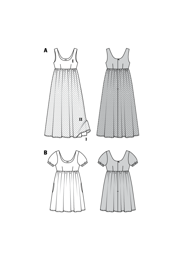 Burda 6312 Misses' ballet neckline dress