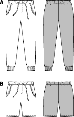 Burda B6719 Men's Jogging Trousers Sewing Pattern