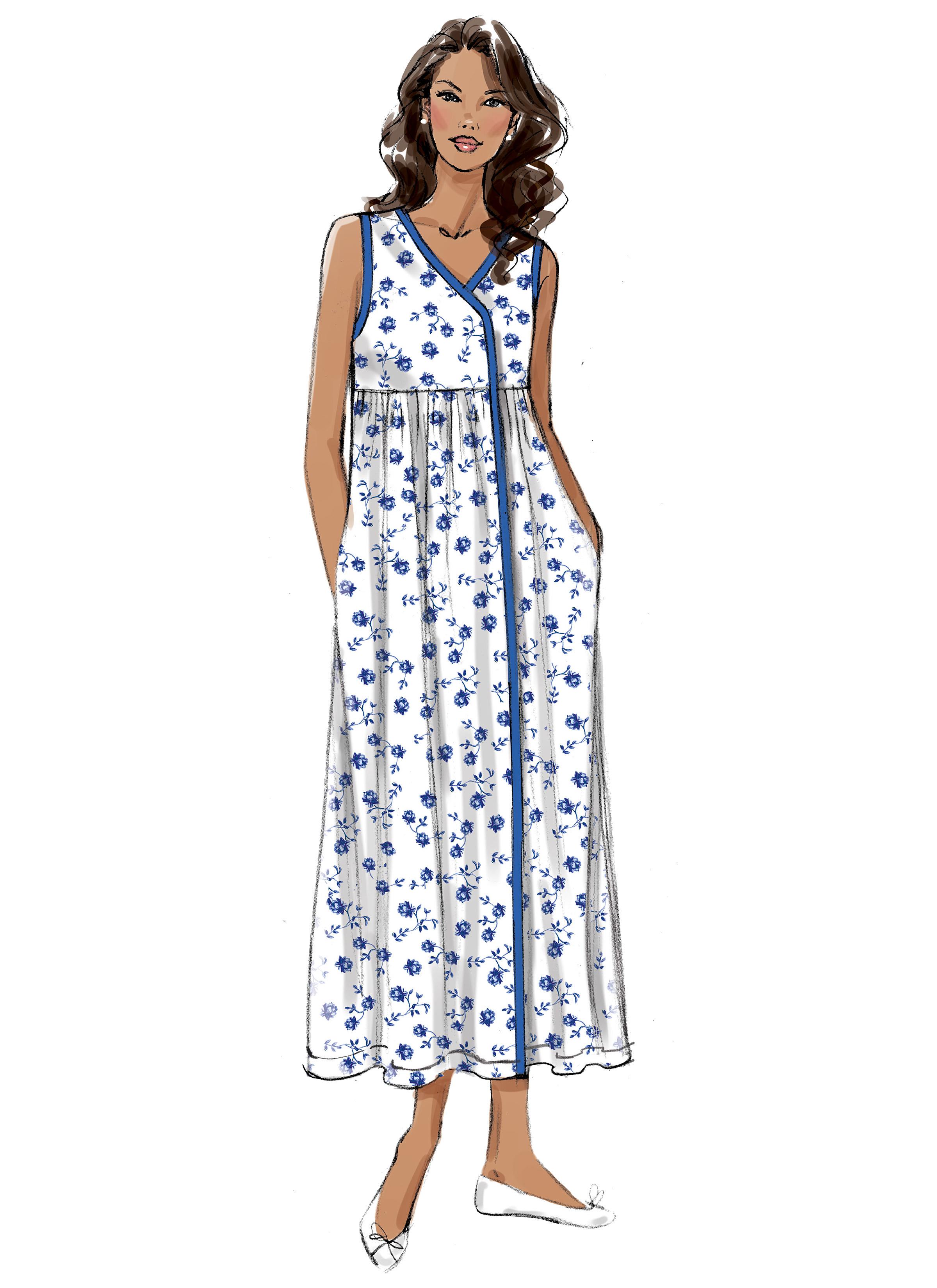 Butterick B6300 Misses'/Women's Robe, Belt and Negligee