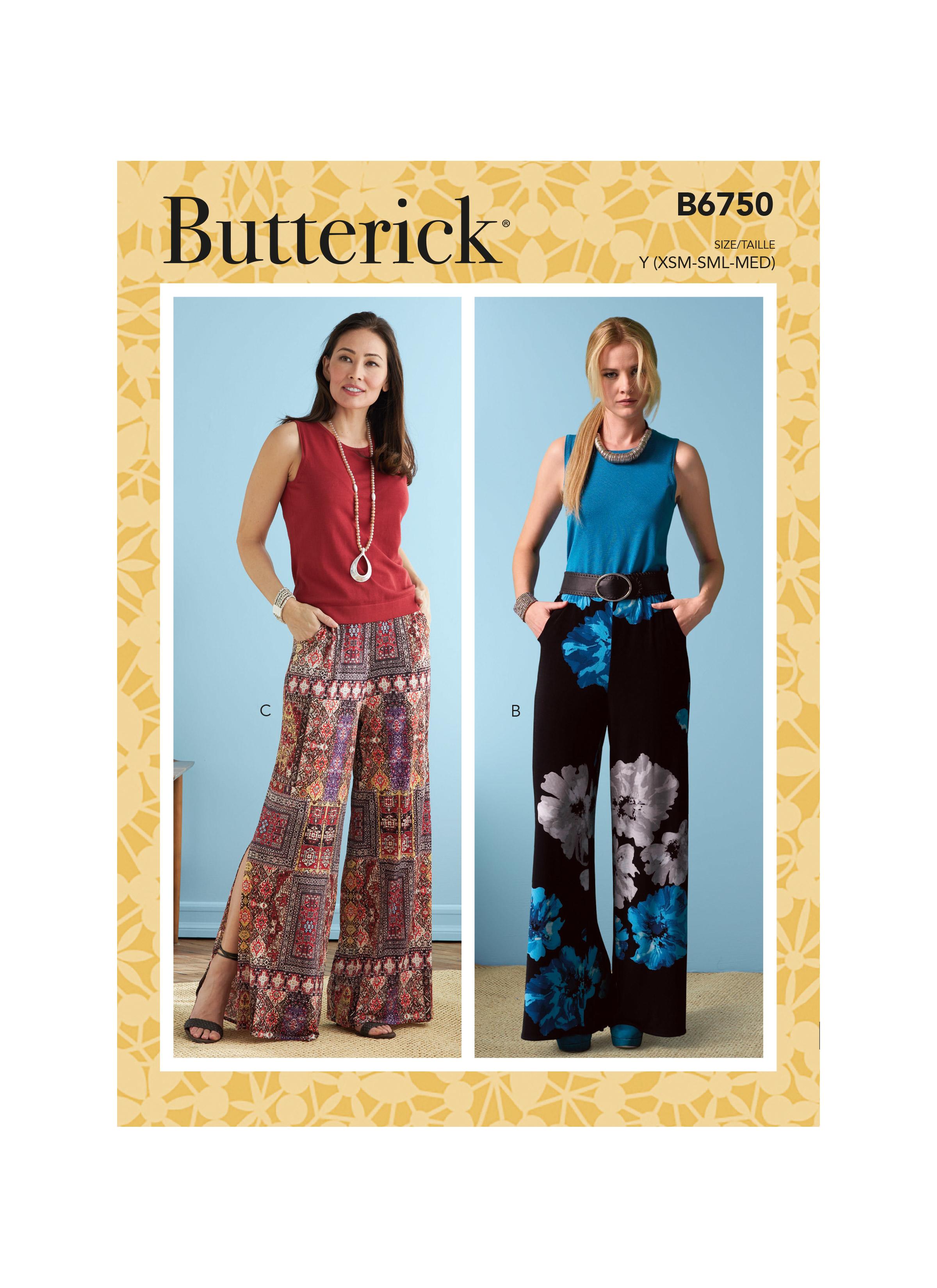Butterick B6750 Misses' Elastic-Waist Shorts and Pants