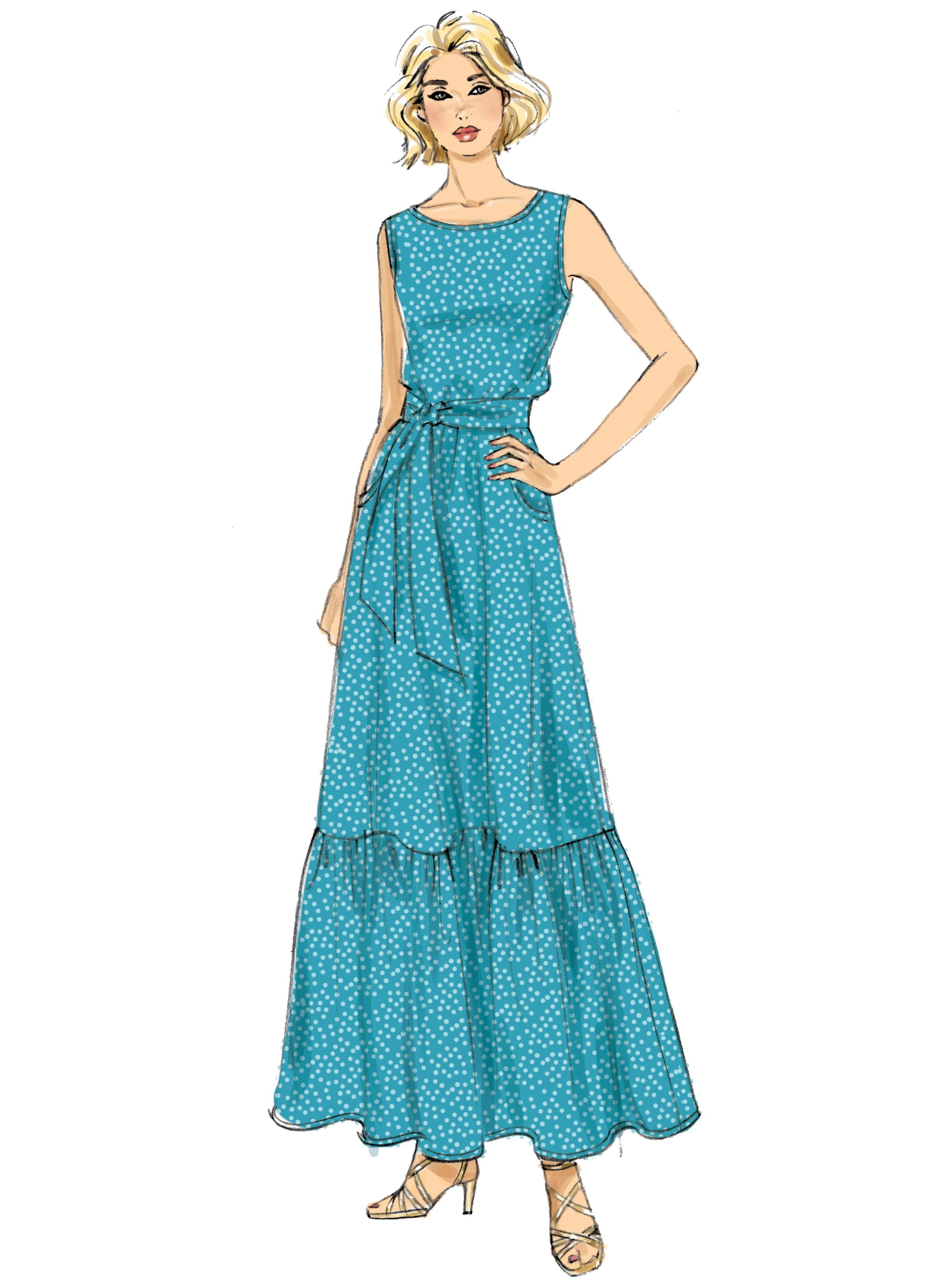Butterick B6677 Misses' Dress and Sash