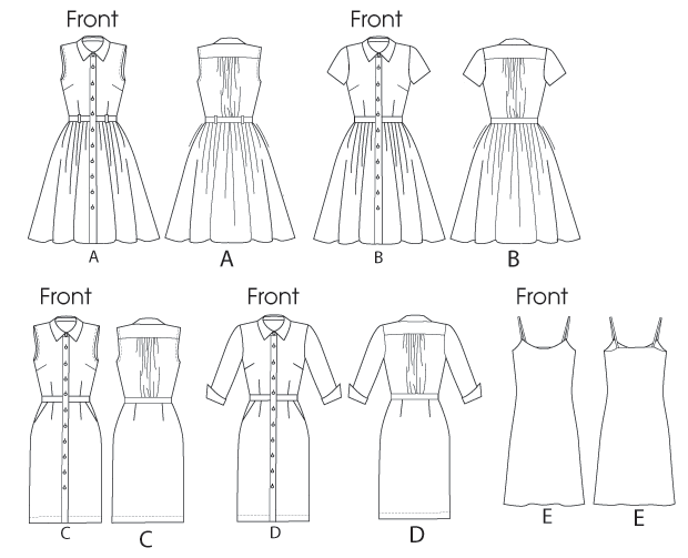 McCalls M6696 A/B, C & D Cup Sizes, Dresses