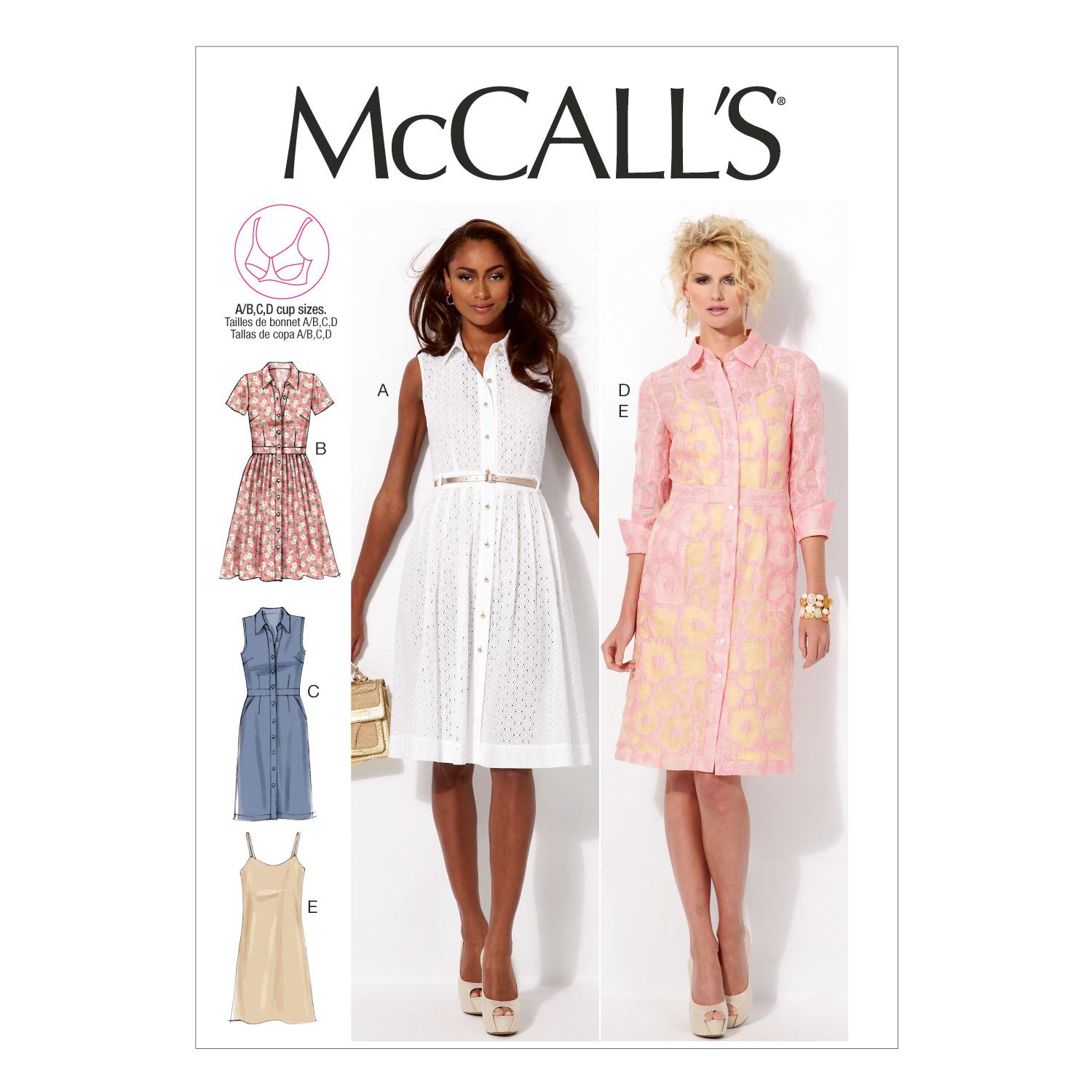 McCalls M6696 A/B, C & D Cup Sizes, Dresses