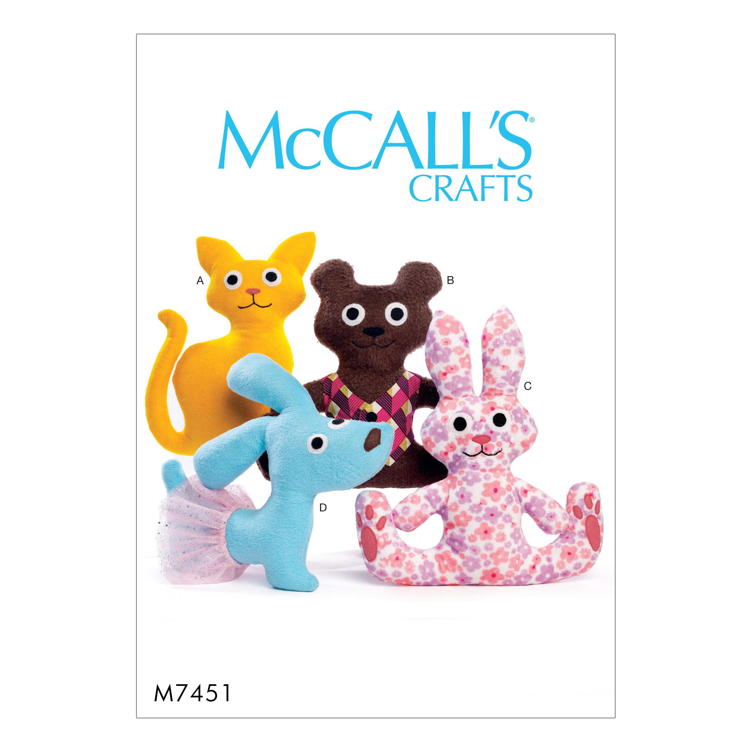 McCalls M7451 Crafts Dolls & Toys