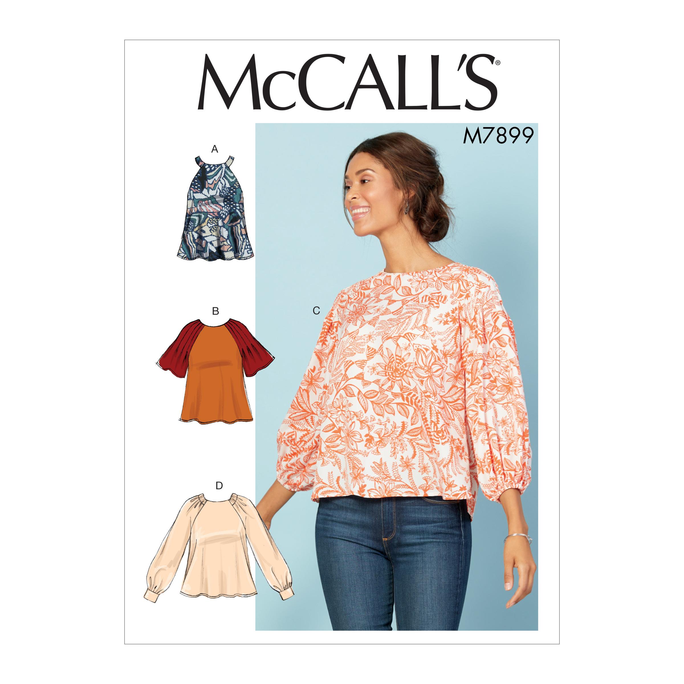 McCalls M7899 Misses Tops