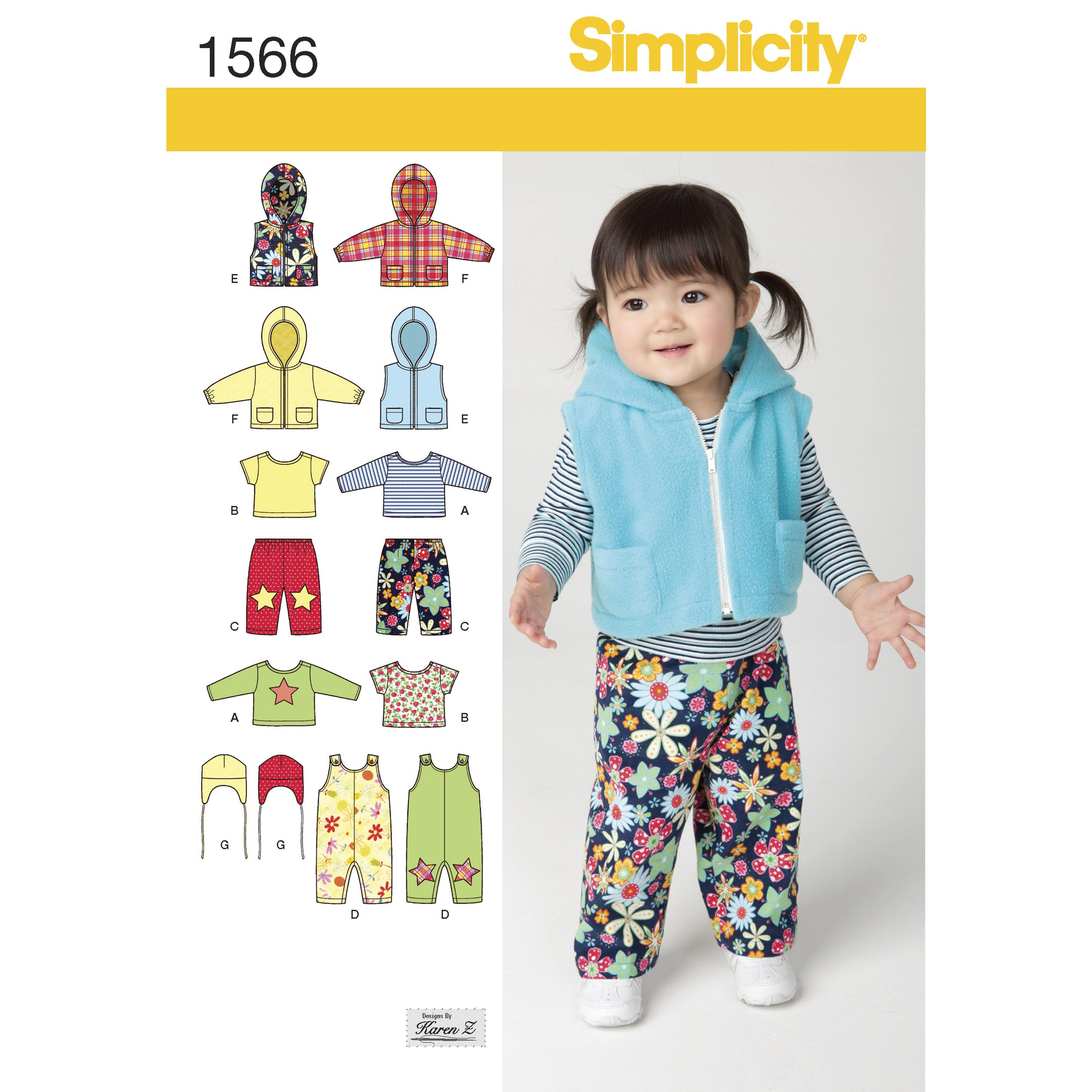 Simplicity S1566 Babies' Separates