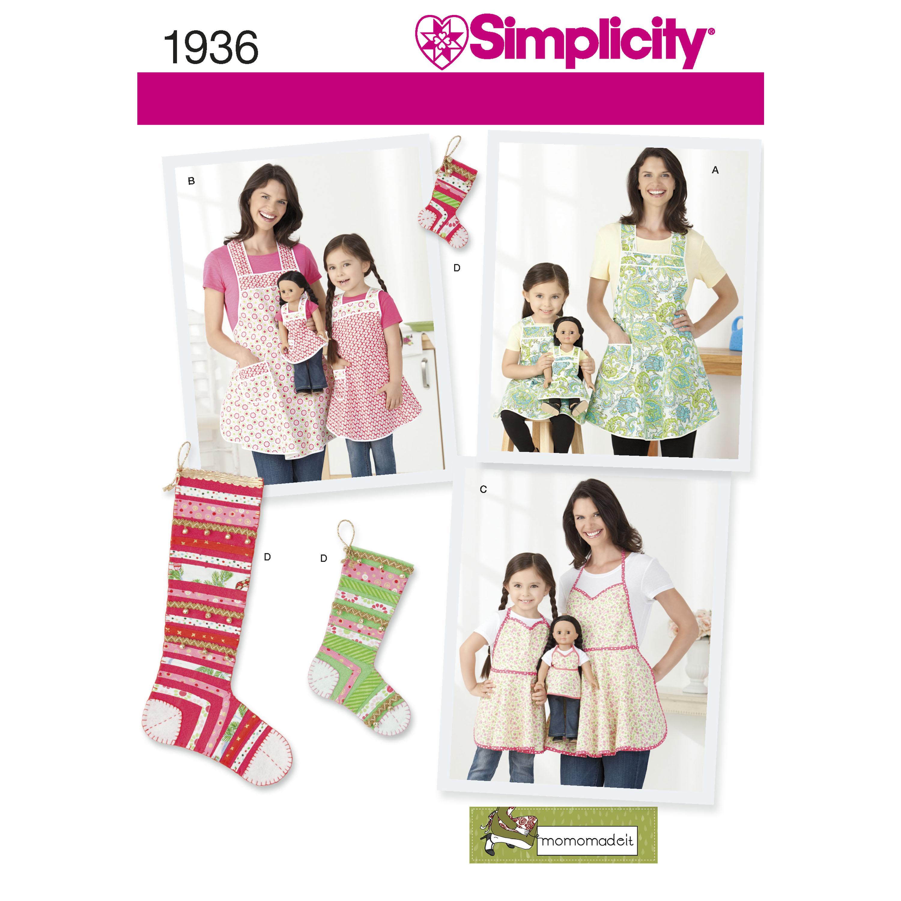 Simplicity S1936 Child's & Women's Aprons