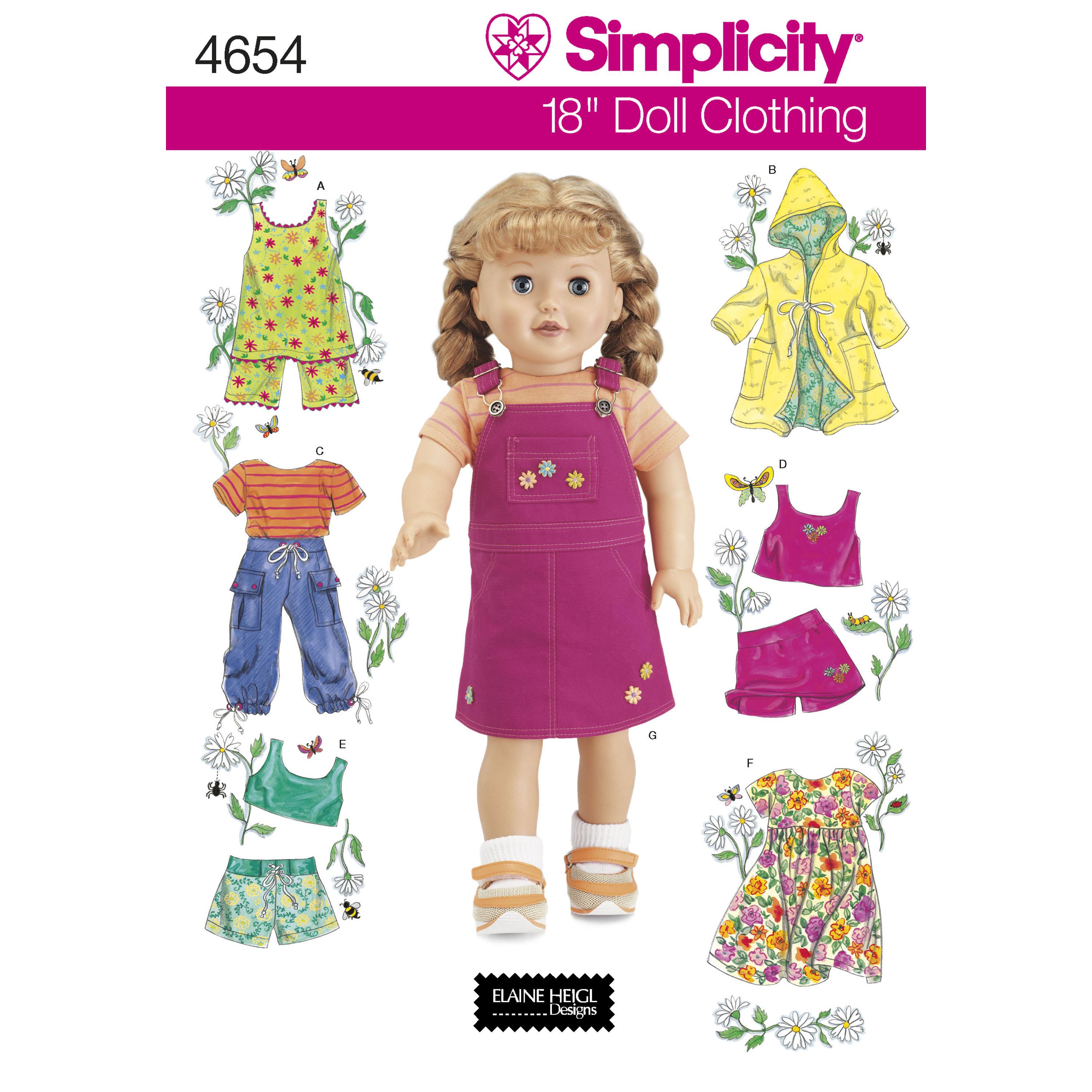 Simplicity S4654 Doll Clothes