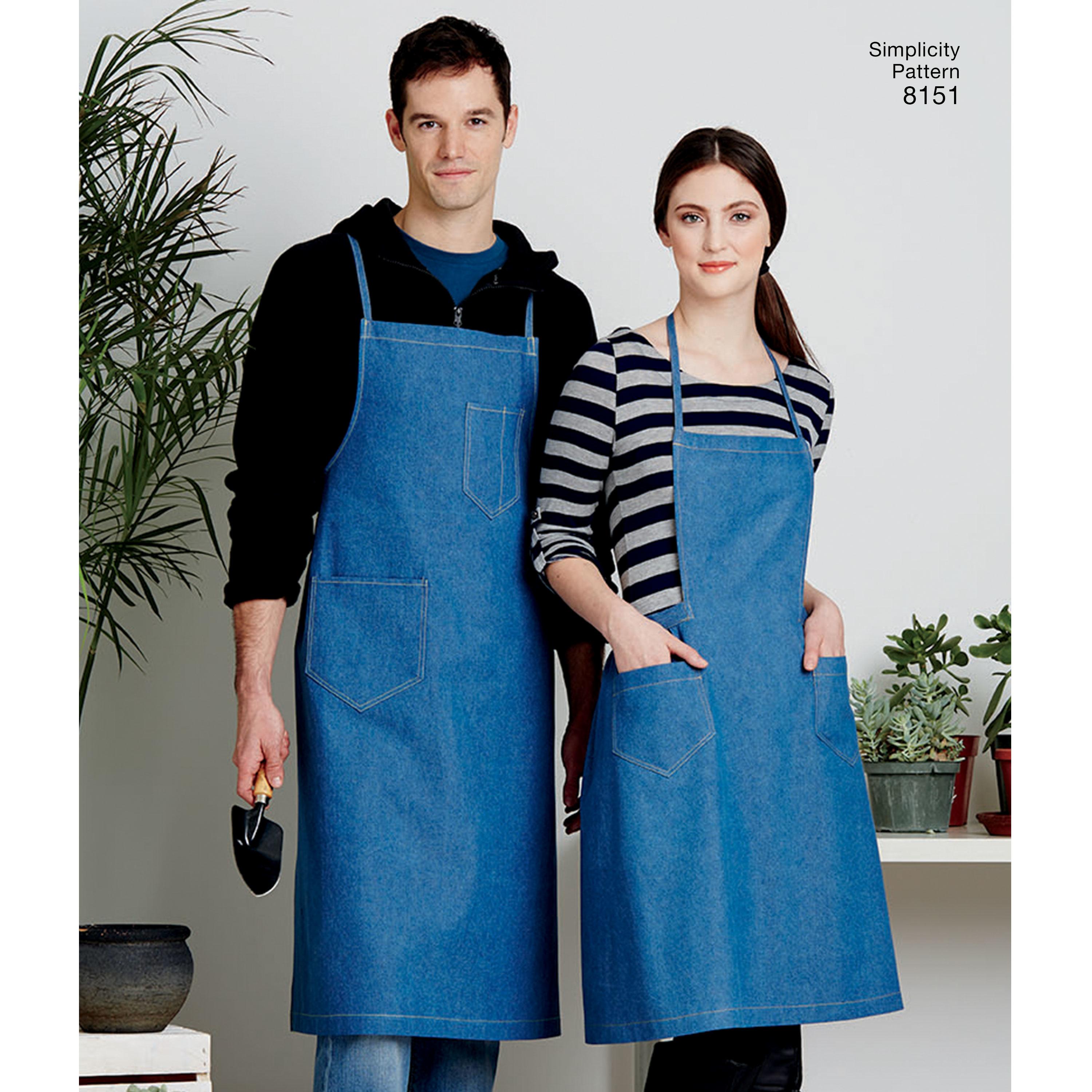 Simplicity S8151 Vintage Aprons for Boys, Girls, Women's and Men