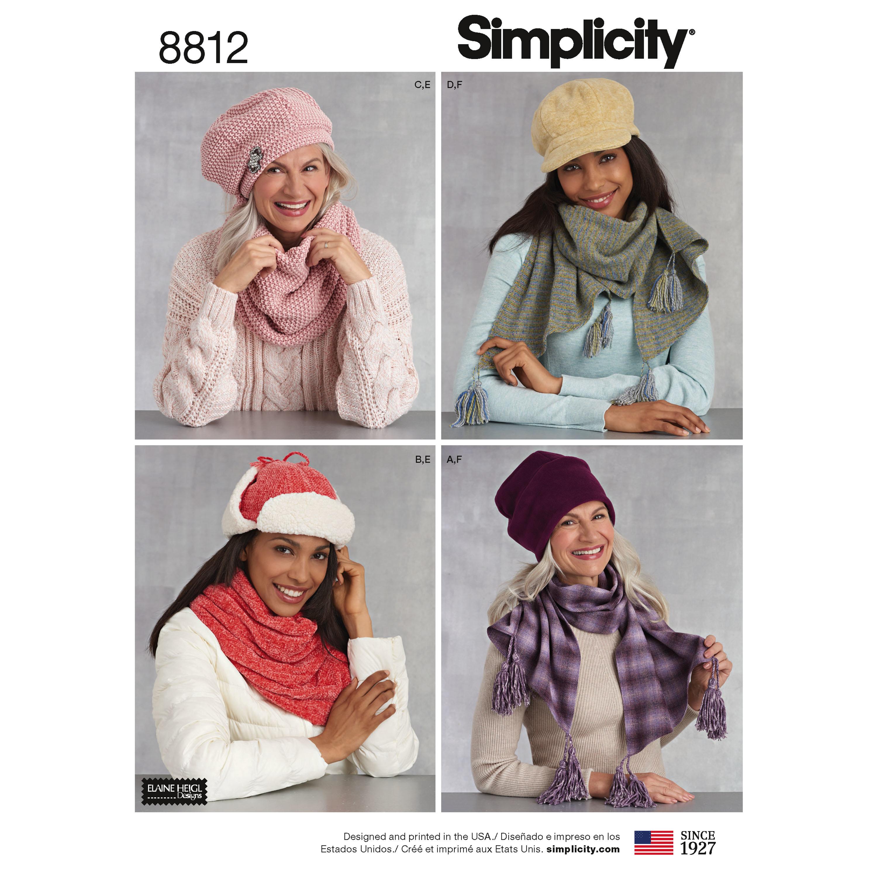 Simplicity S8812 Misses Cold Weather Accessories